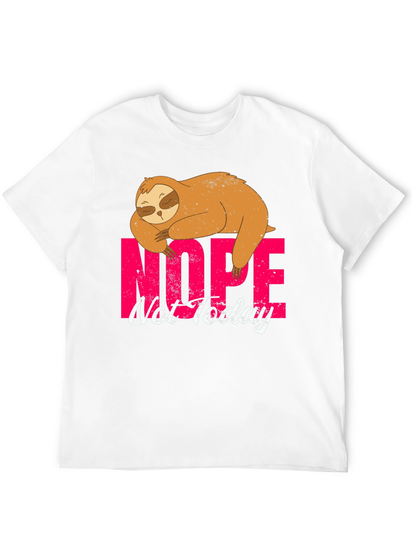 Black Nope Not Today Sloth Graphic Tee view 12