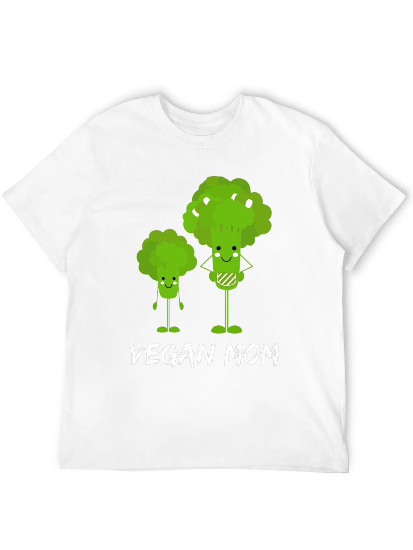 Black Vegan Mom T-Shirt - Cute Broccoli Design view 12