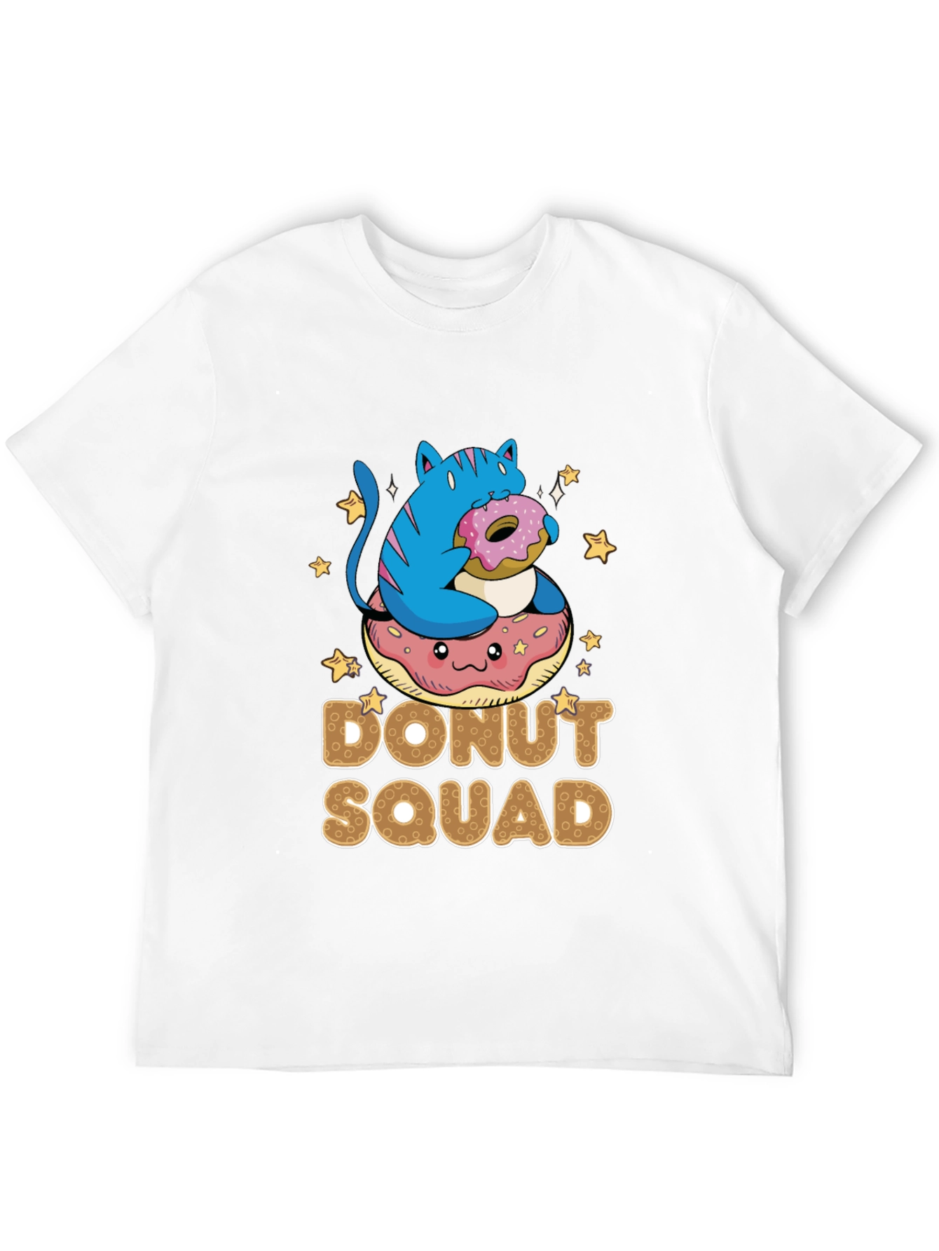 Black Donut Squad T-Shirt - Cat & Donut Graphic Tee view 12
