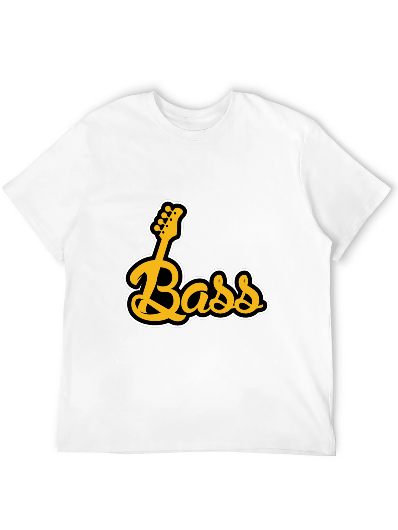 Black Bass Guitar Black Graphic T-Shirt view 12