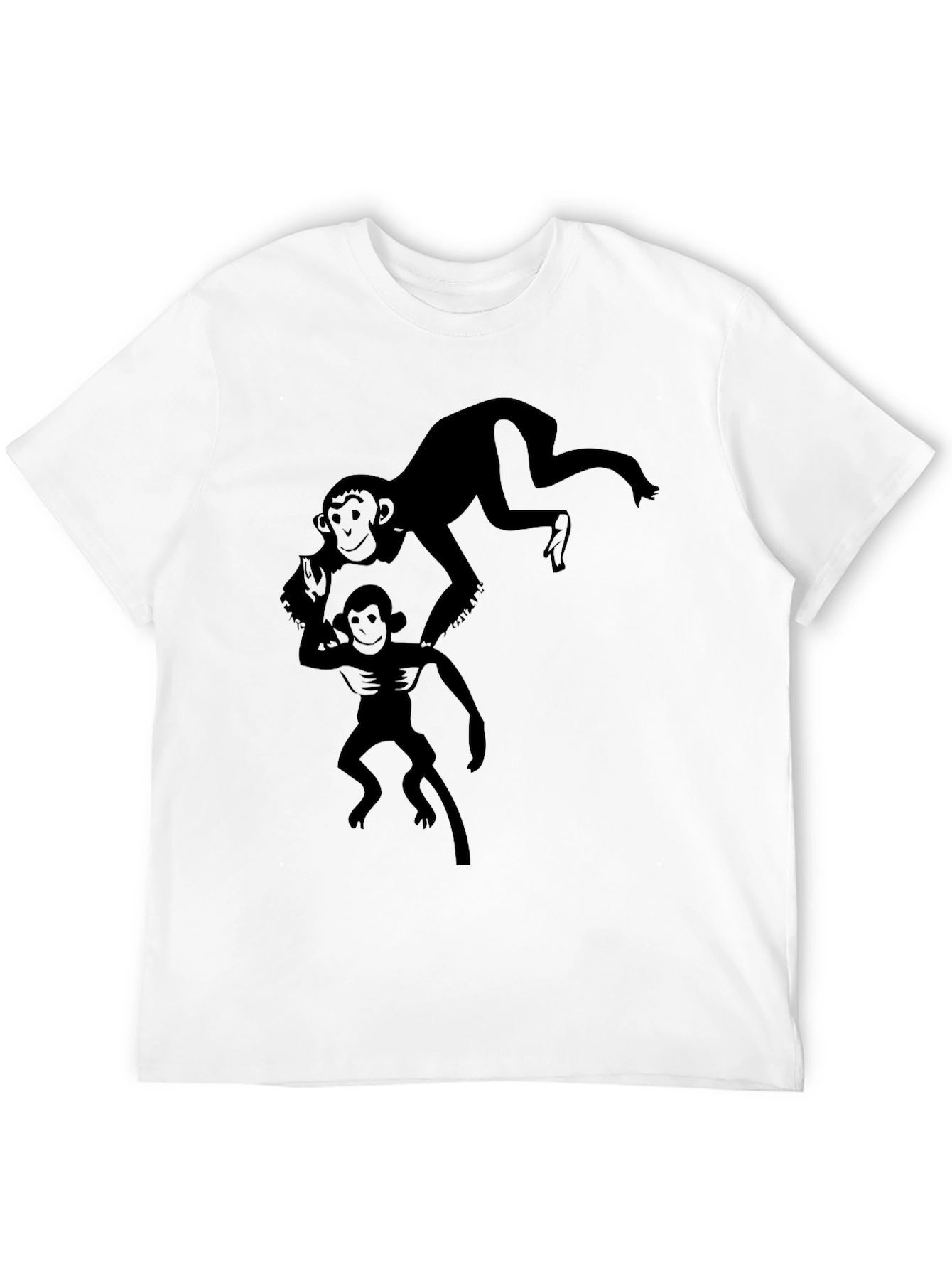 Black Monkey Graphic T-Shirt - Black Cotton Tee view 12