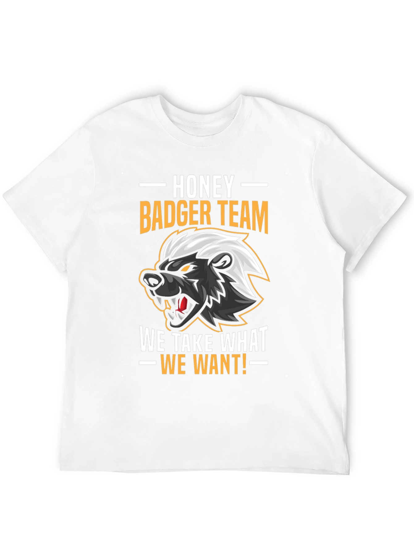 Black Honey Badger Team Graphic T-Shirt view 12