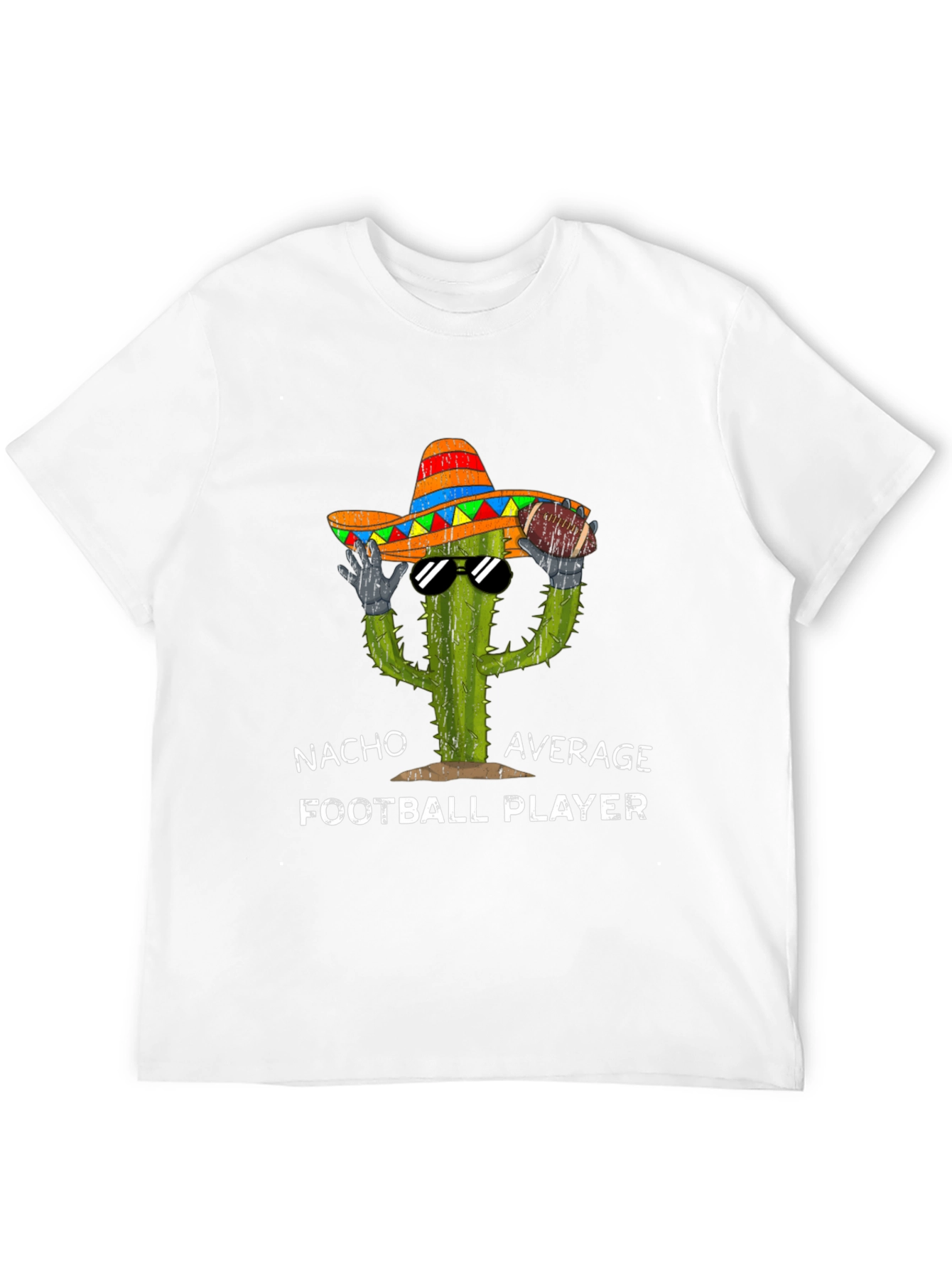 Black Nacho Average Football Player T-Shirt view 12