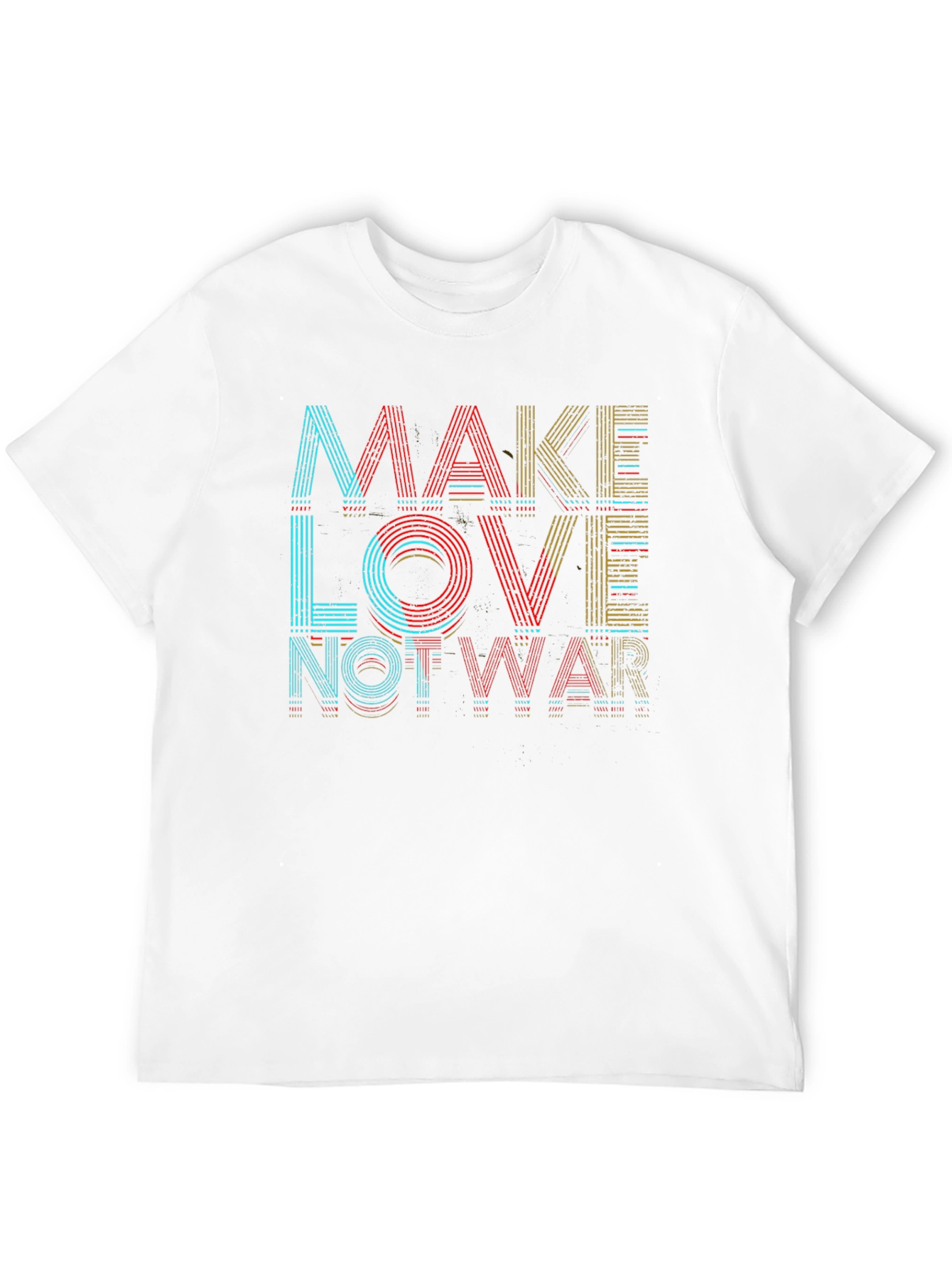Black Make Love Not War Graphic T-Shirt - Black view 12