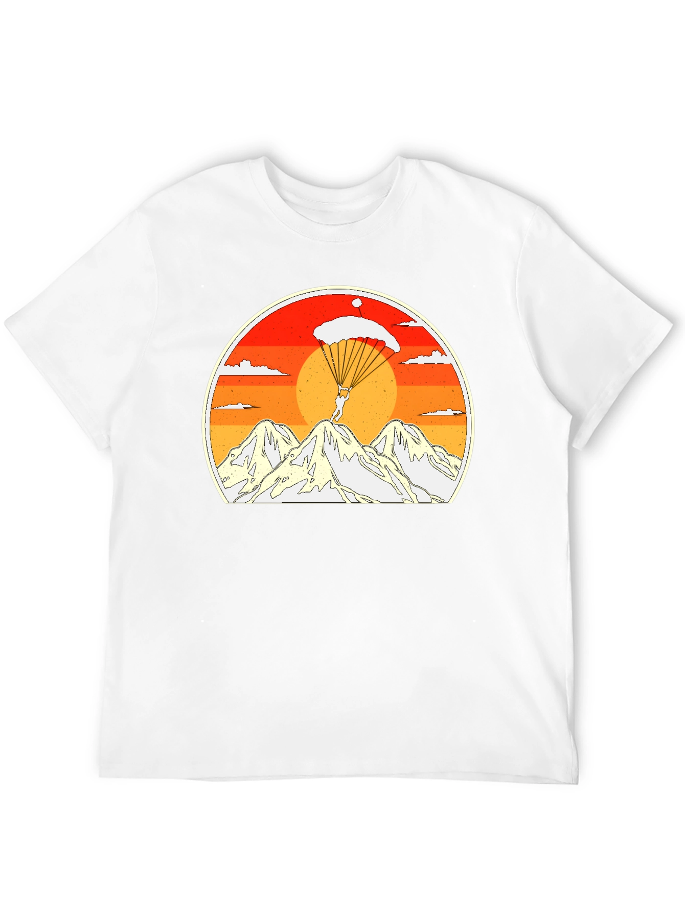 Black Skydiving Mountain Graphic Tee view 12