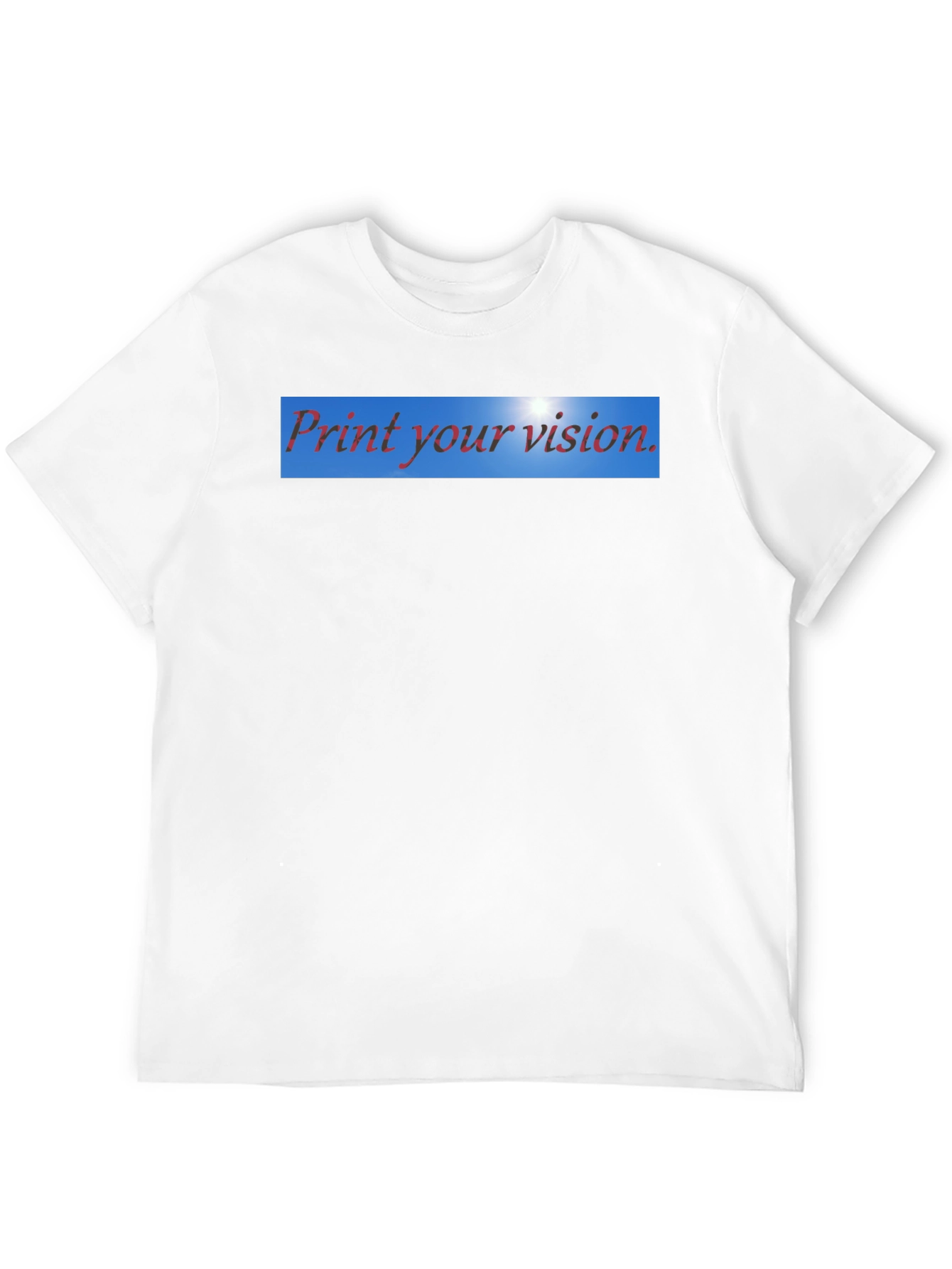 Black Print Your Vision Men's Black T-Shirt view 12