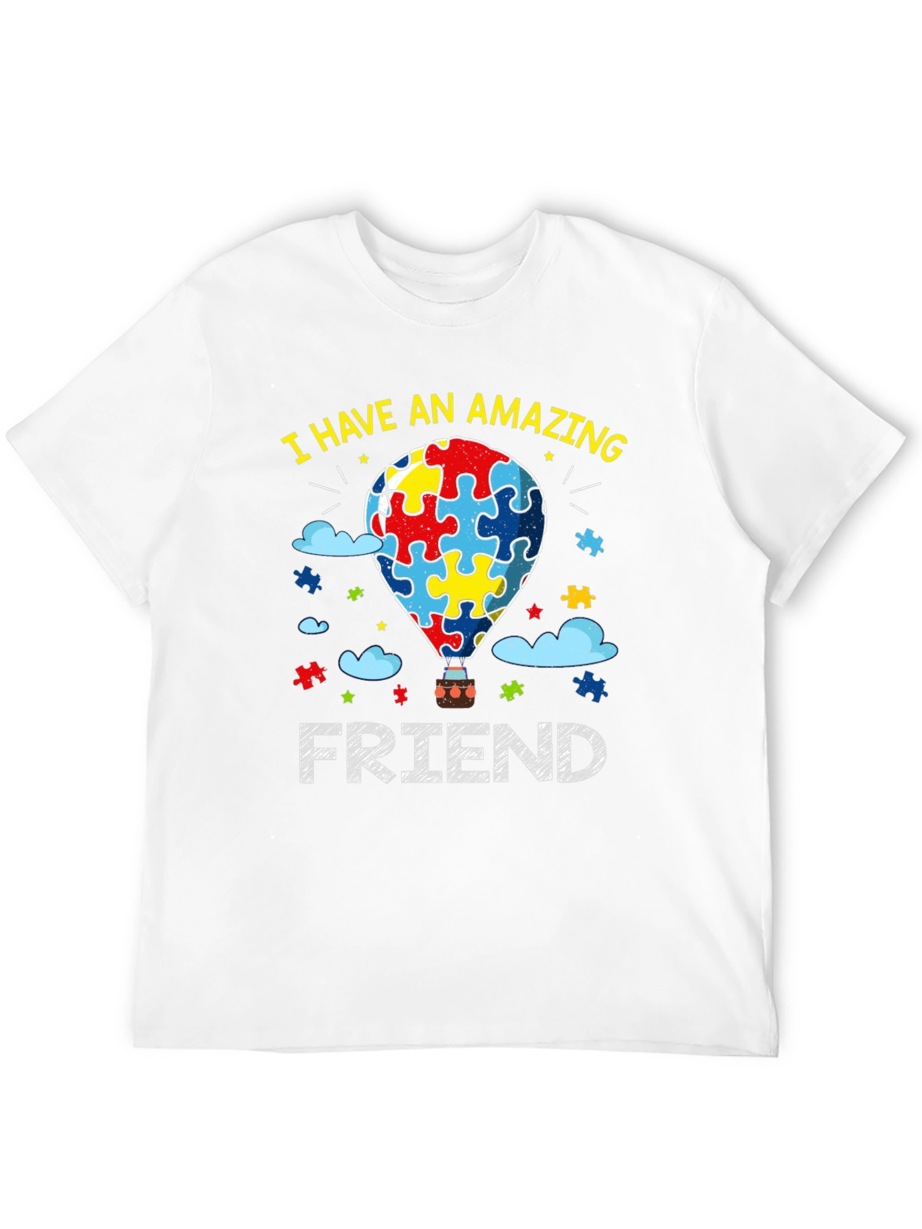Black Amazing Friend Autism Awareness T-Shirt view 12