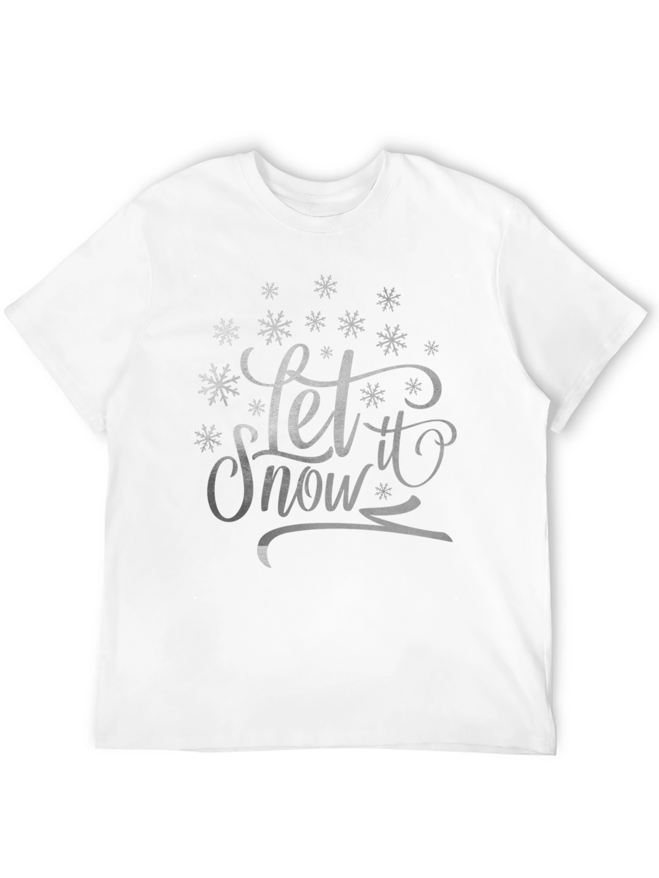 Black Let It Snow Graphic Tee - Winter Holiday Shirt view 12
