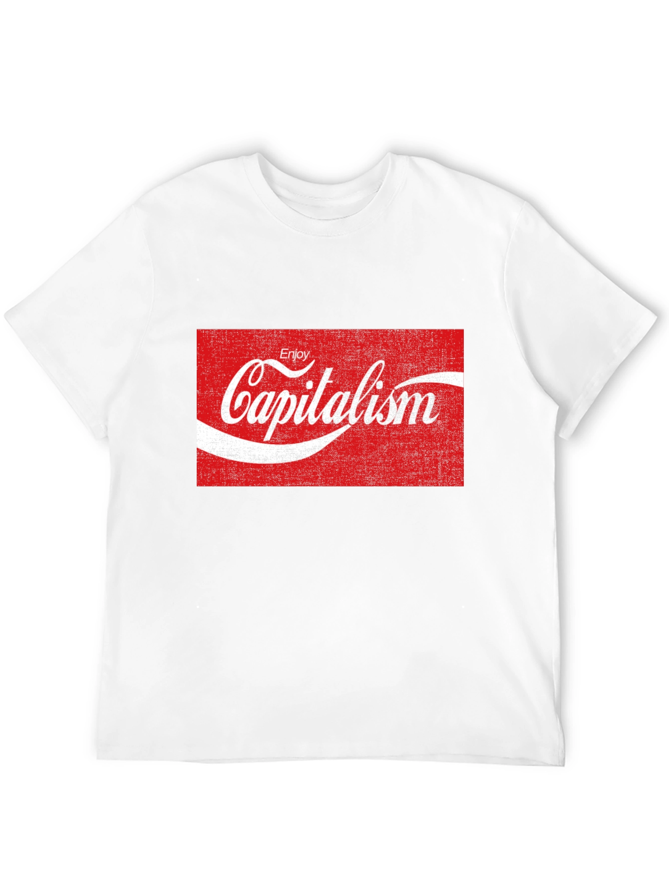 Black Enjoy Capitalism T-Shirt - Novelty Graphic Tee view 12