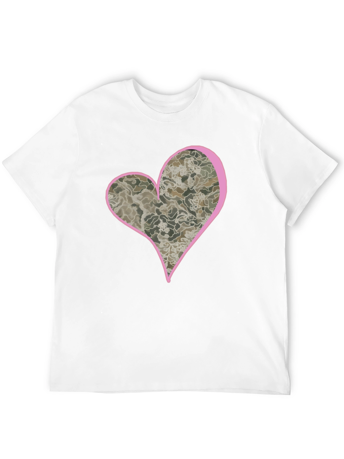 Black Heart Camo Tee - Unique Graphic T-Shirt view 12