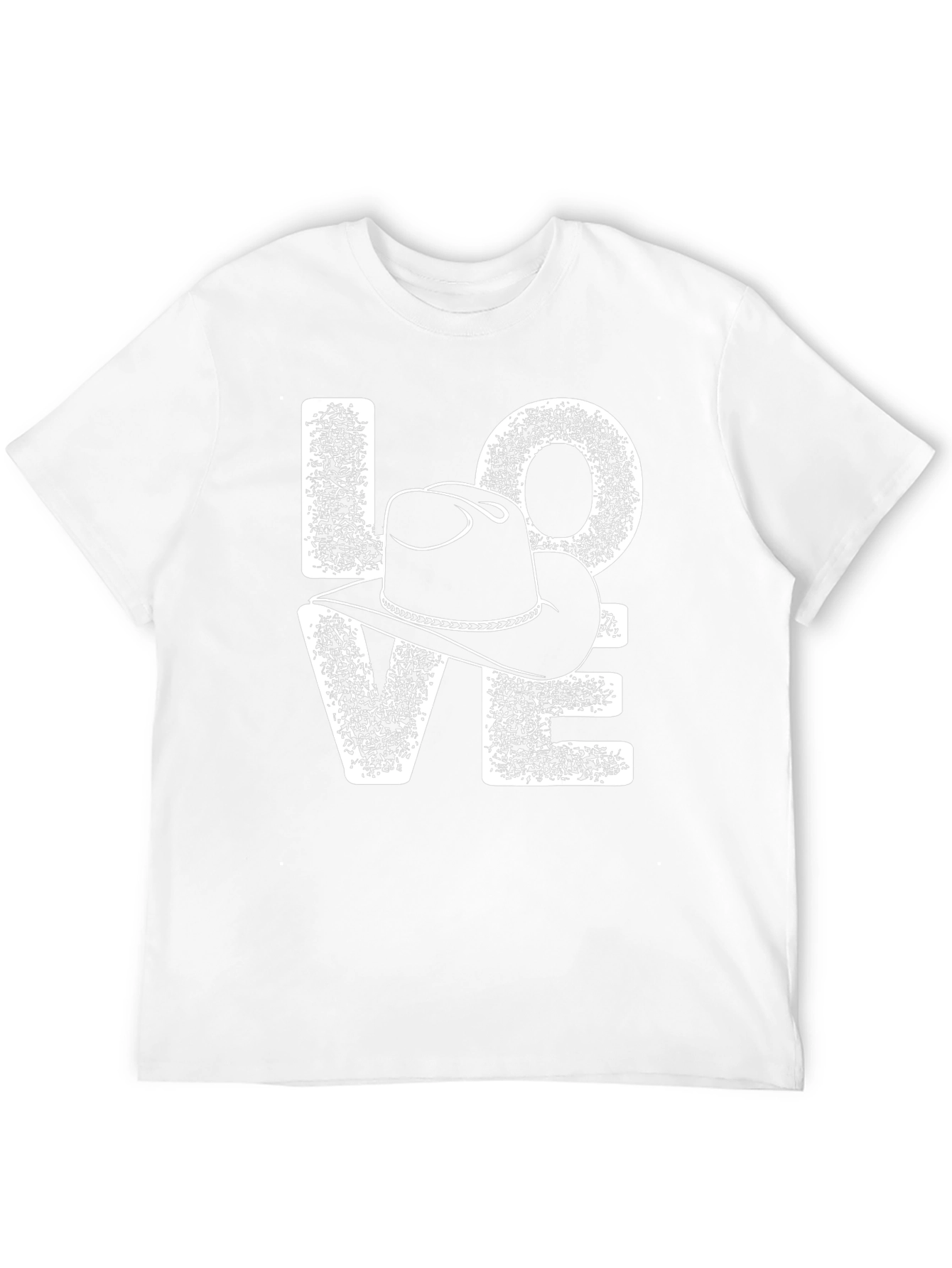 Black Love Cowboy Hat Graphic Tee - Western Style view 12