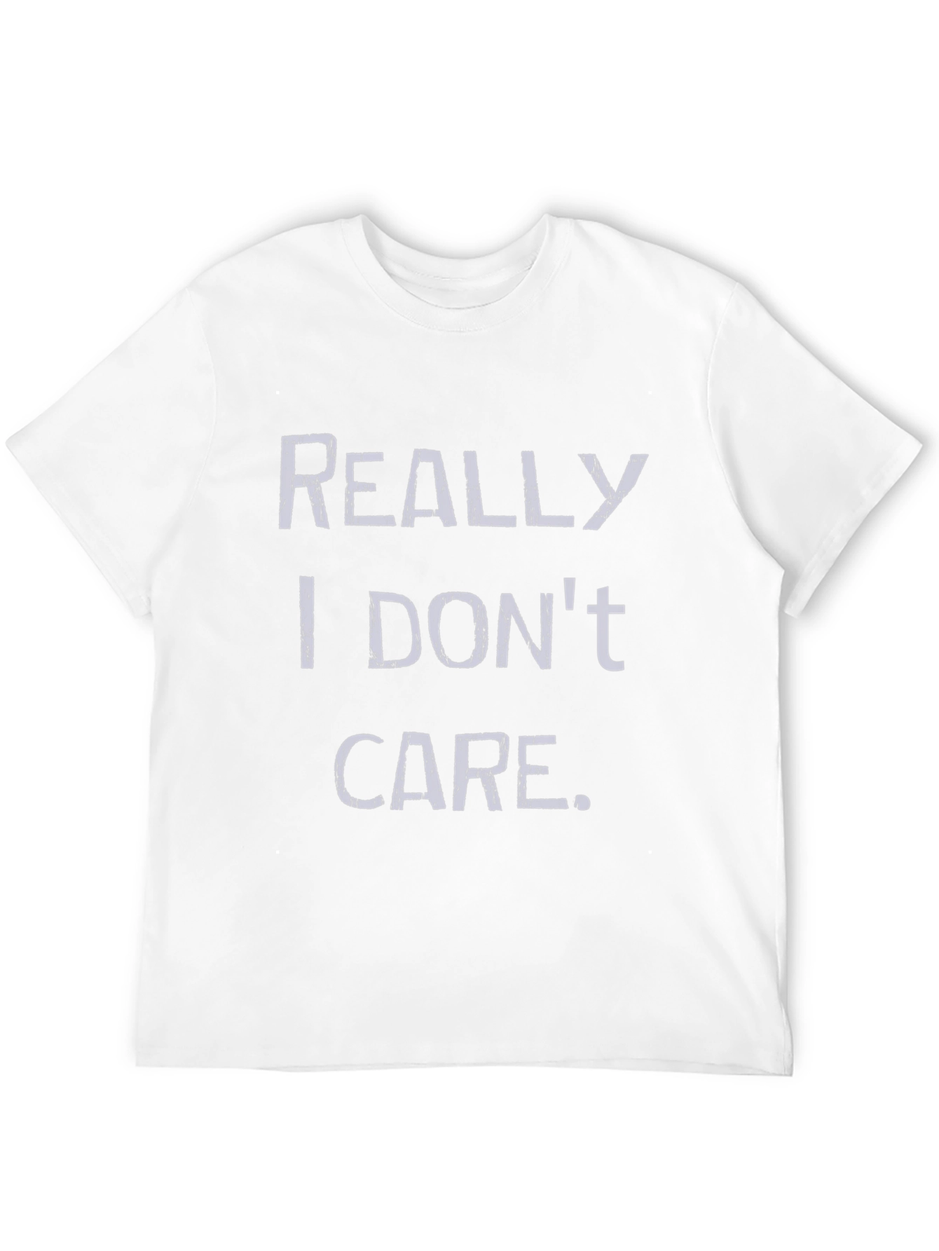 Black Funny "Really I Don't Care" Graphic T-Shirt view 12