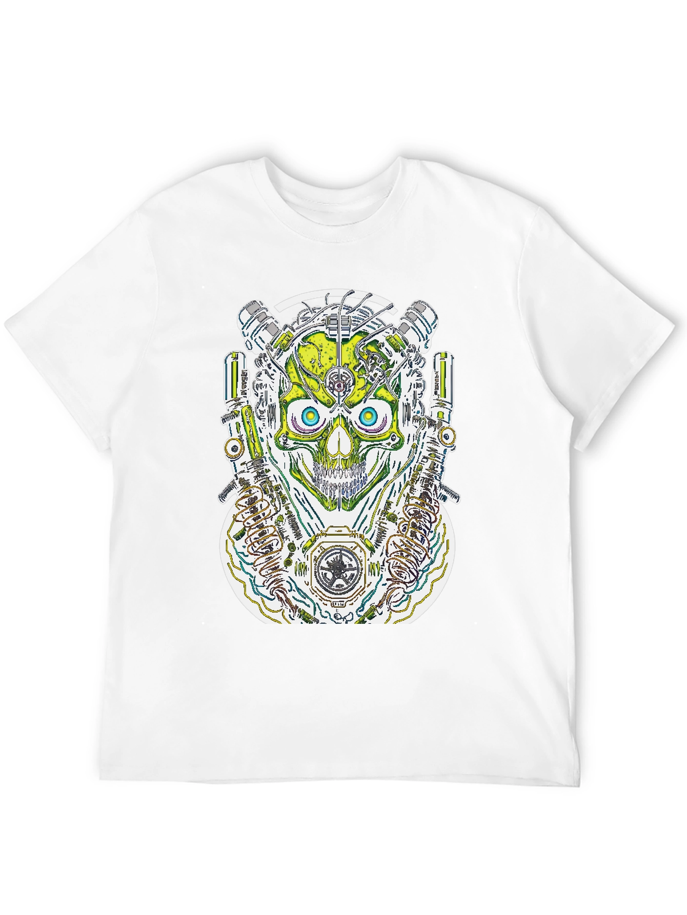 Steampunk Skull Graphic Tee - Men's Black T-Shirt - 12