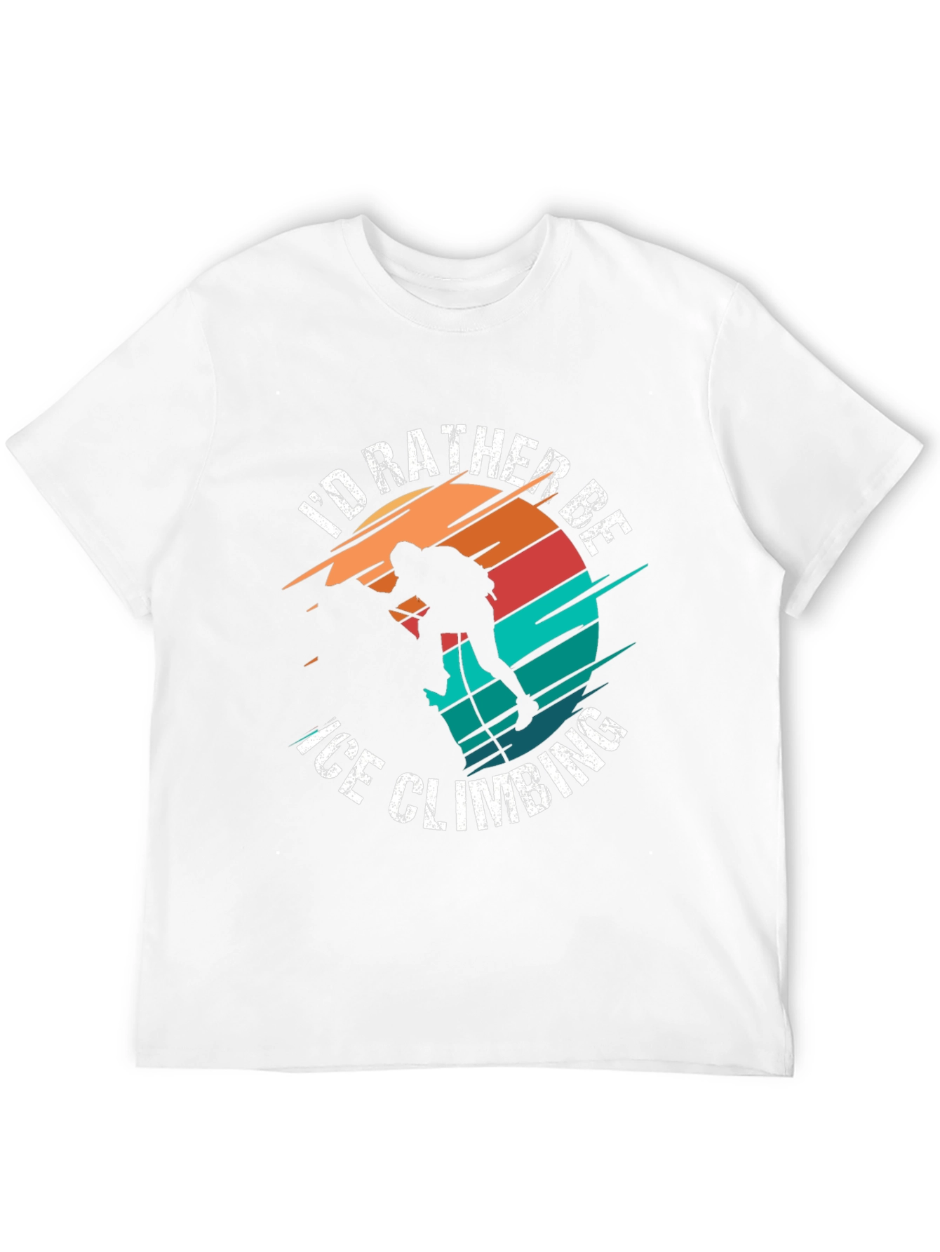 Black Ice Climbing Graphic T-Shirt for Adventurers view 12