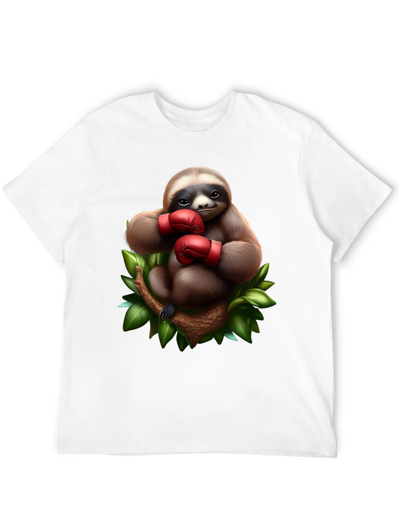Black Sloth Boxer Graphic T-Shirt view 12