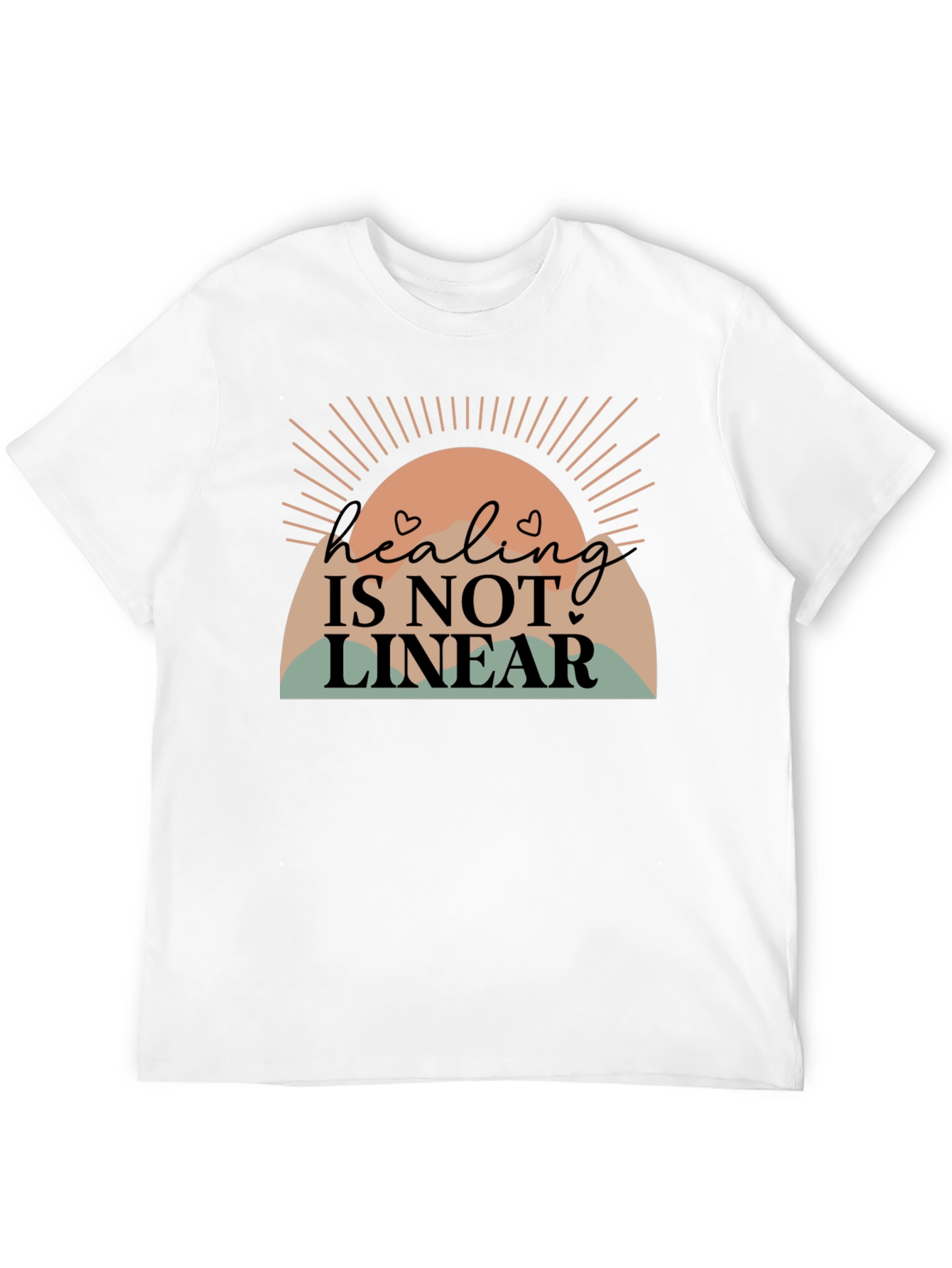 Black Healing Is Not Linear Graphic Tee view 12