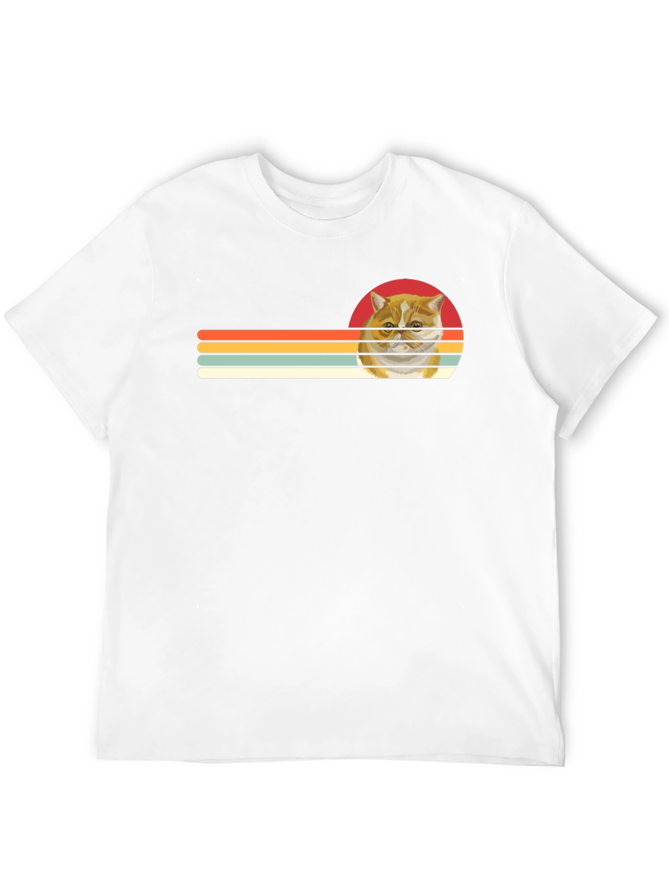 Black Retro Cat T-Shirt - Vintage Feline Design view 12