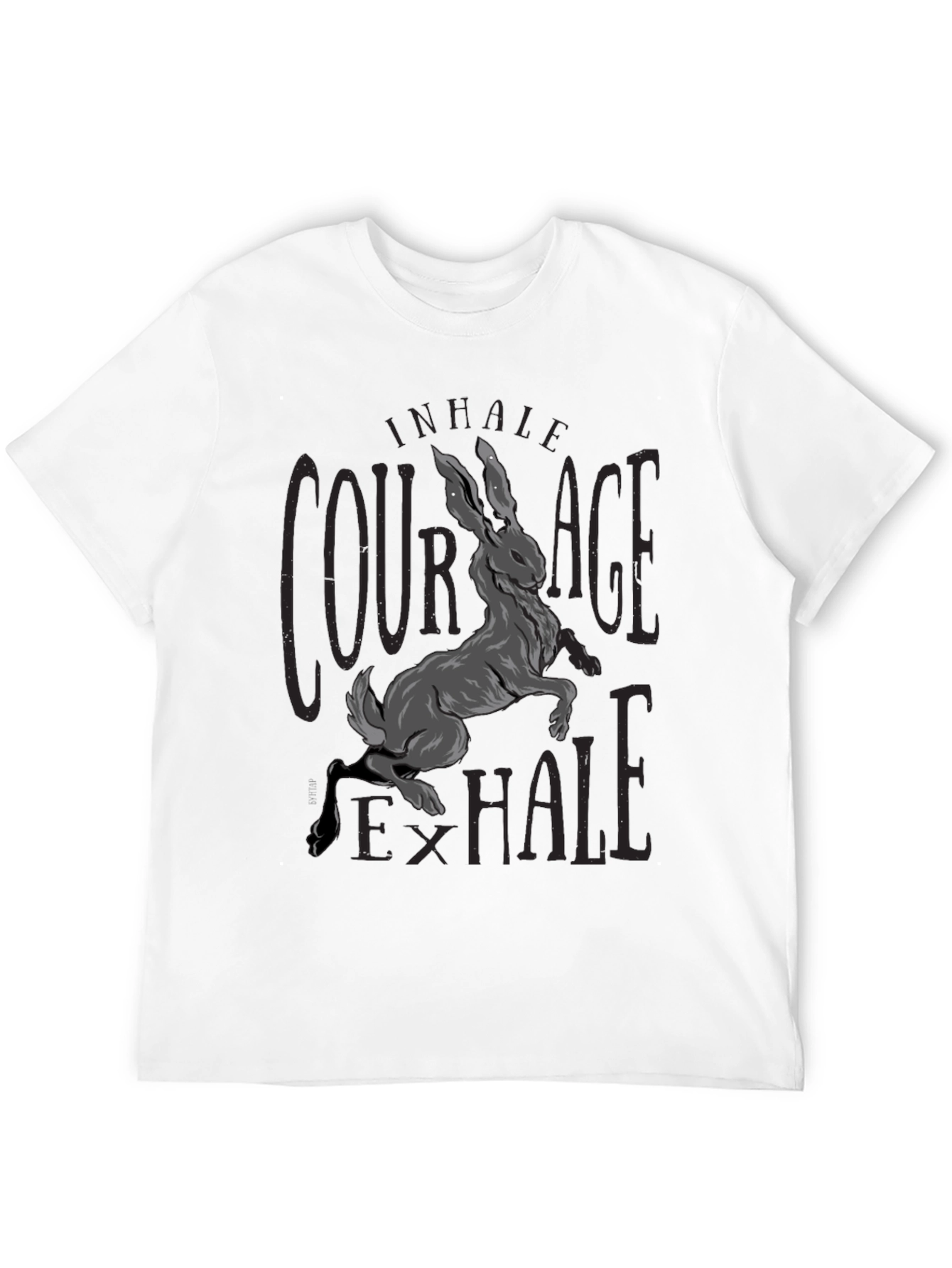 Black Courage Hare Graphic Tee - Inhale Exhale view 12