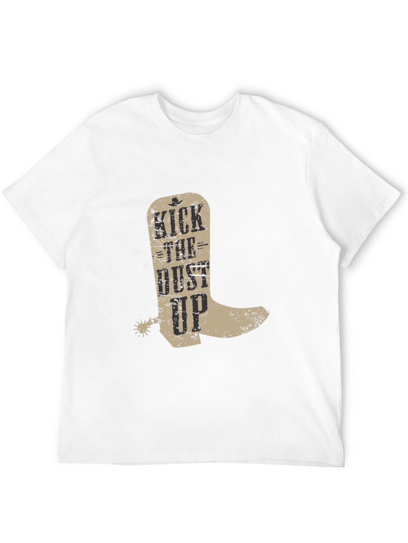 Black Kick the Dust Up Cowboy Boot Graphic T-Shirt view 12
