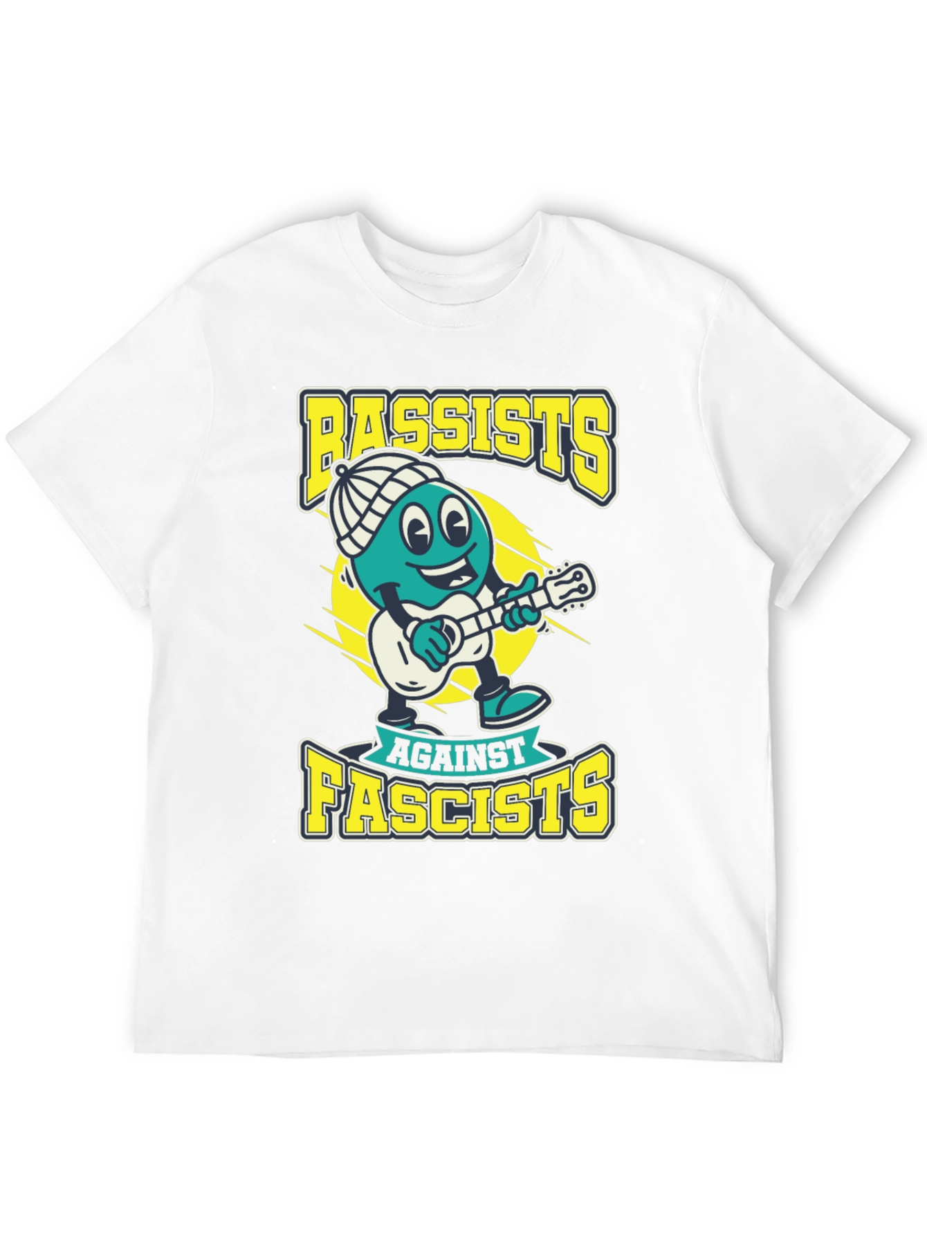 Black Bassists Against Fascists Graphic Tee - Political Statement T-Shirt view 12