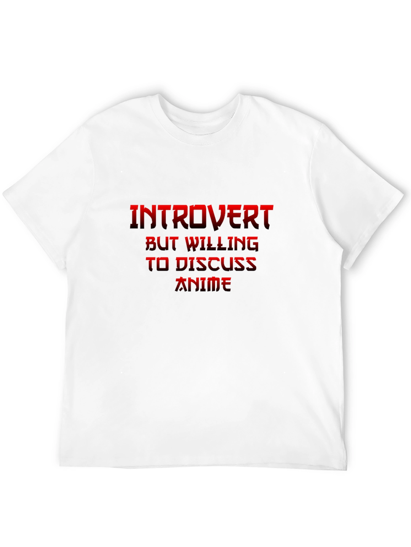 Black Introvert Anime Fan Black T-Shirt view 12