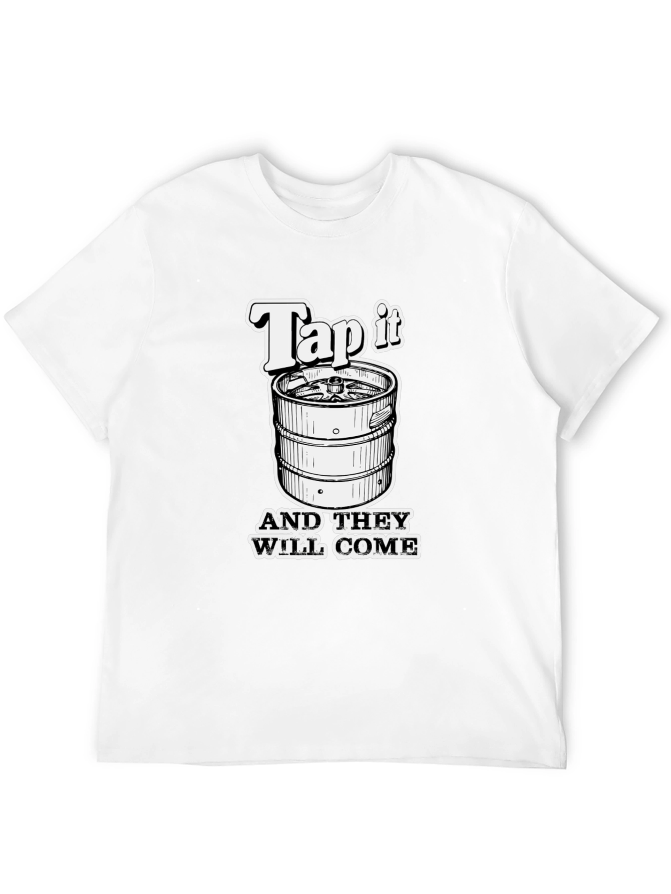 Black Tap It Funny Beer Keg T-Shirt view 12