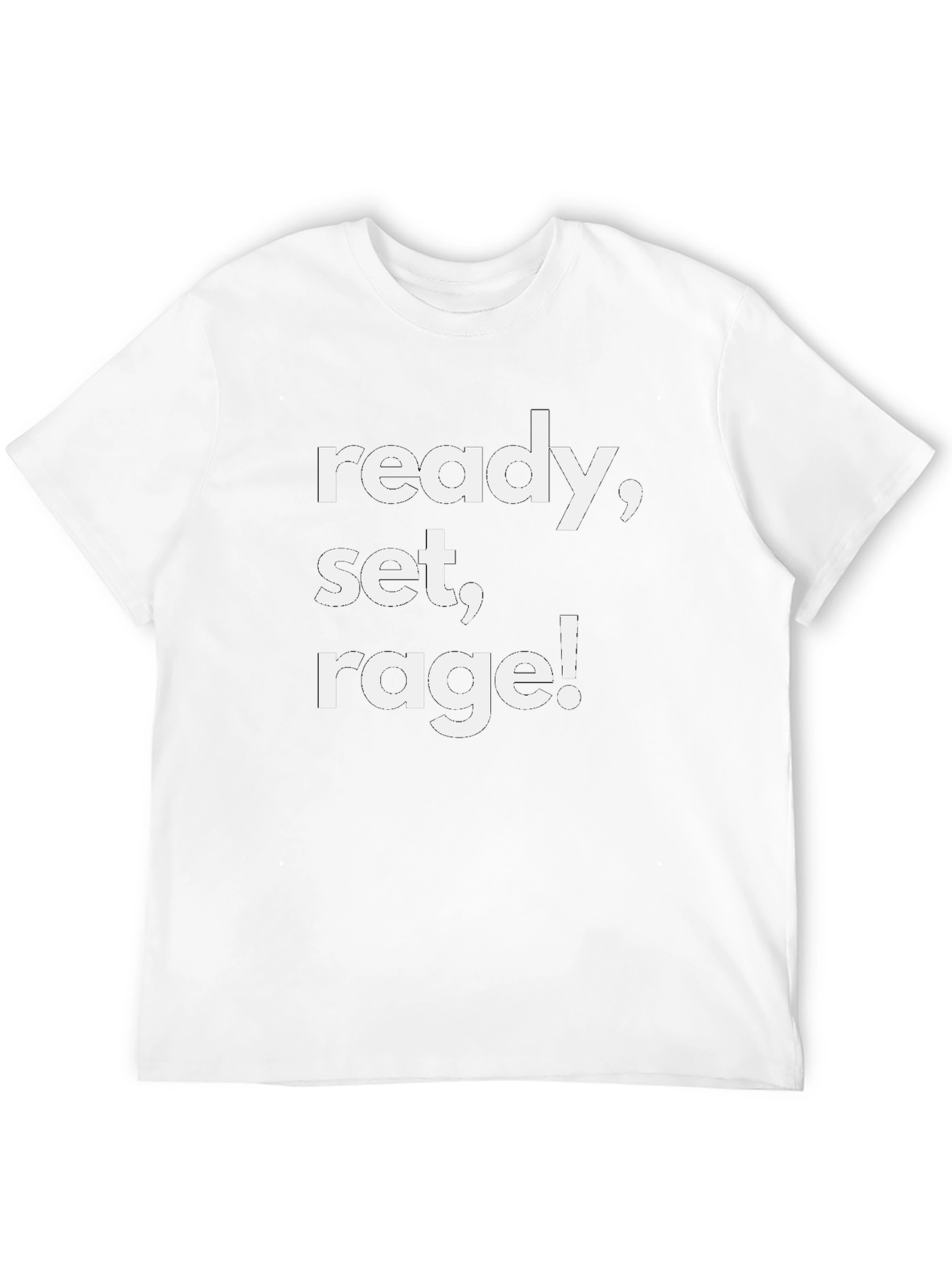 Black Ready Set Rage! Graphic Tee - Black Cotton Blend view 12