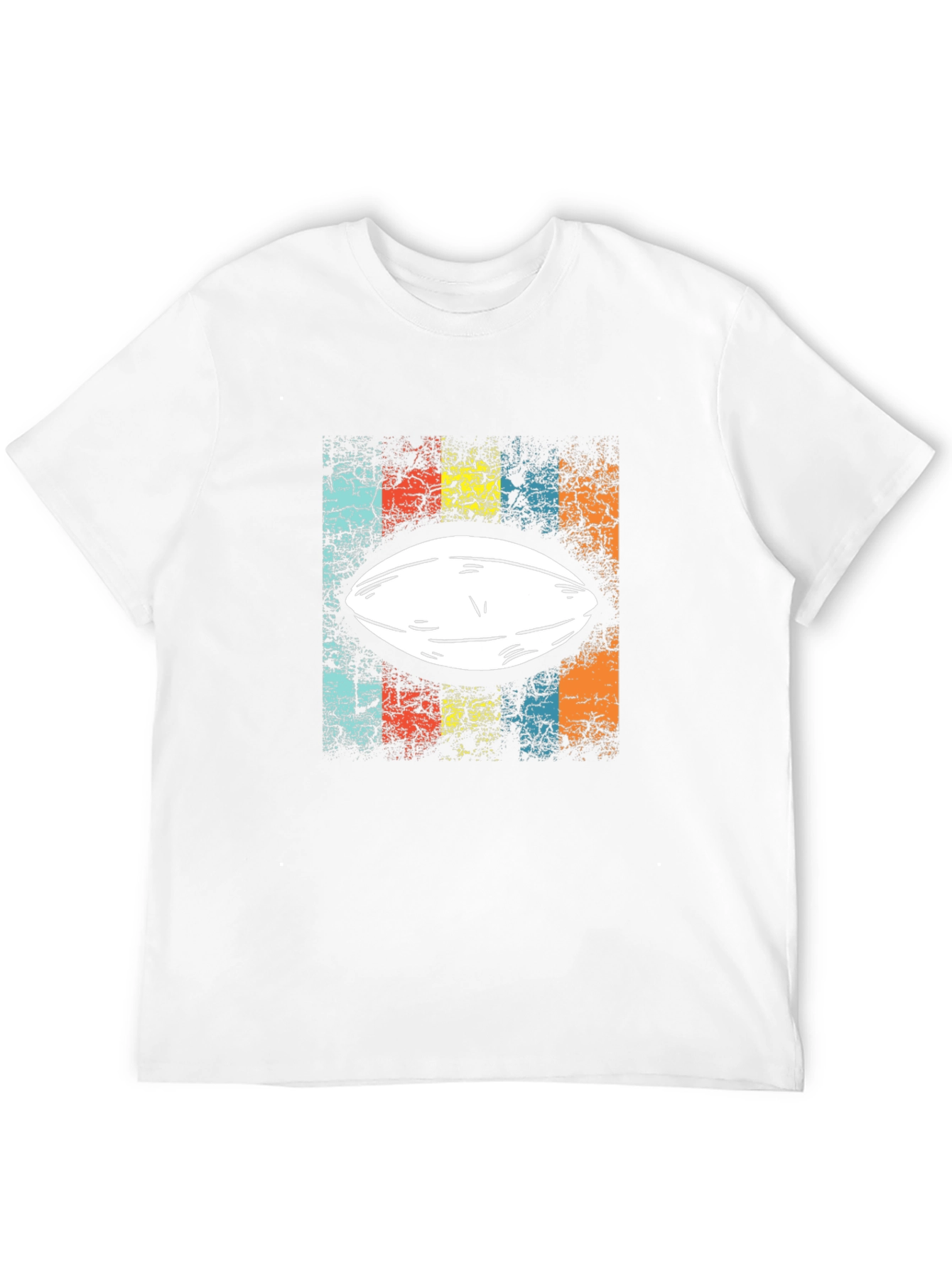 Black Retro Football T-Shirt - Black Tee view 12