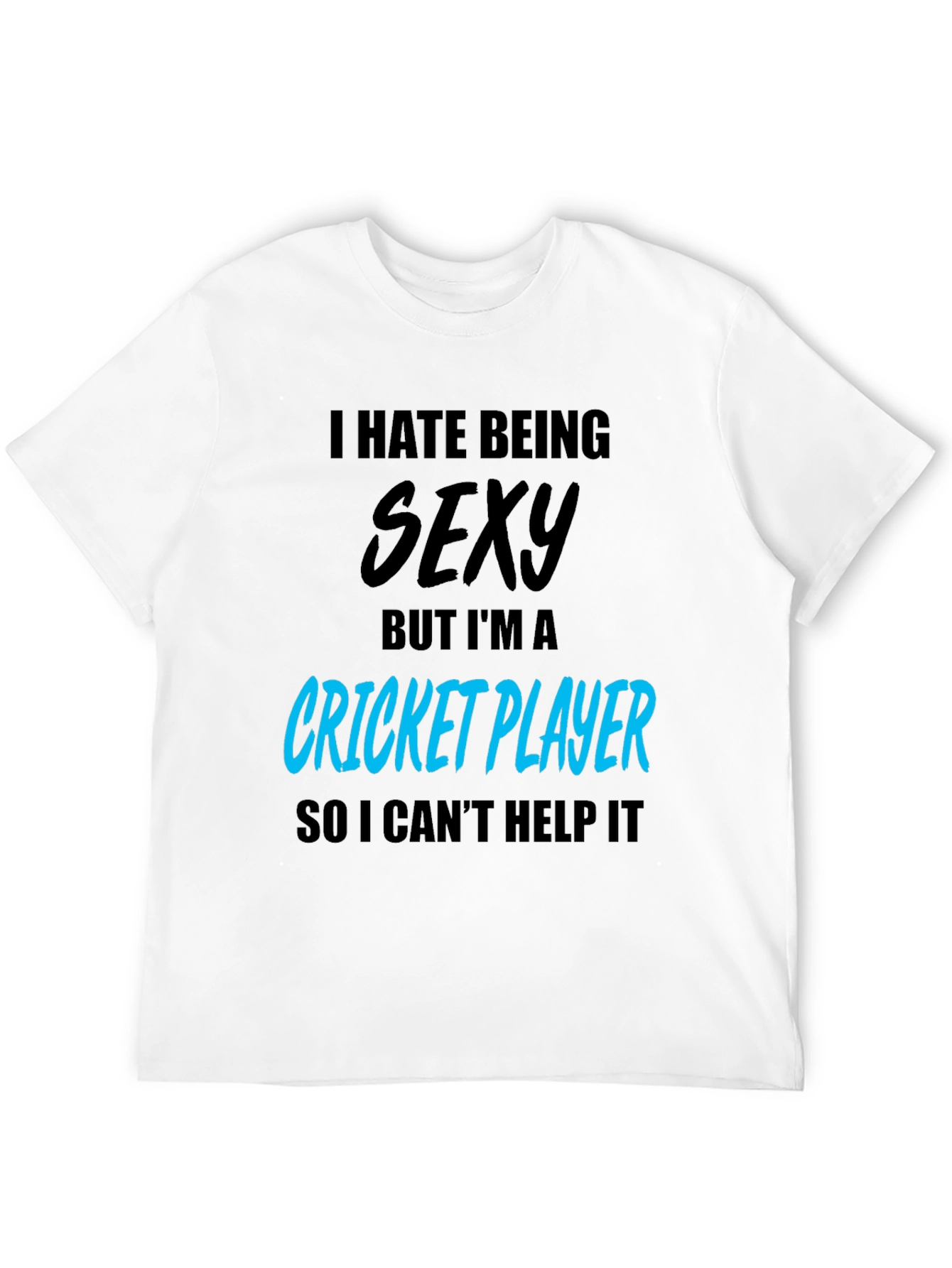 Black Funny Cricket Player Graphic T-Shirt view 12