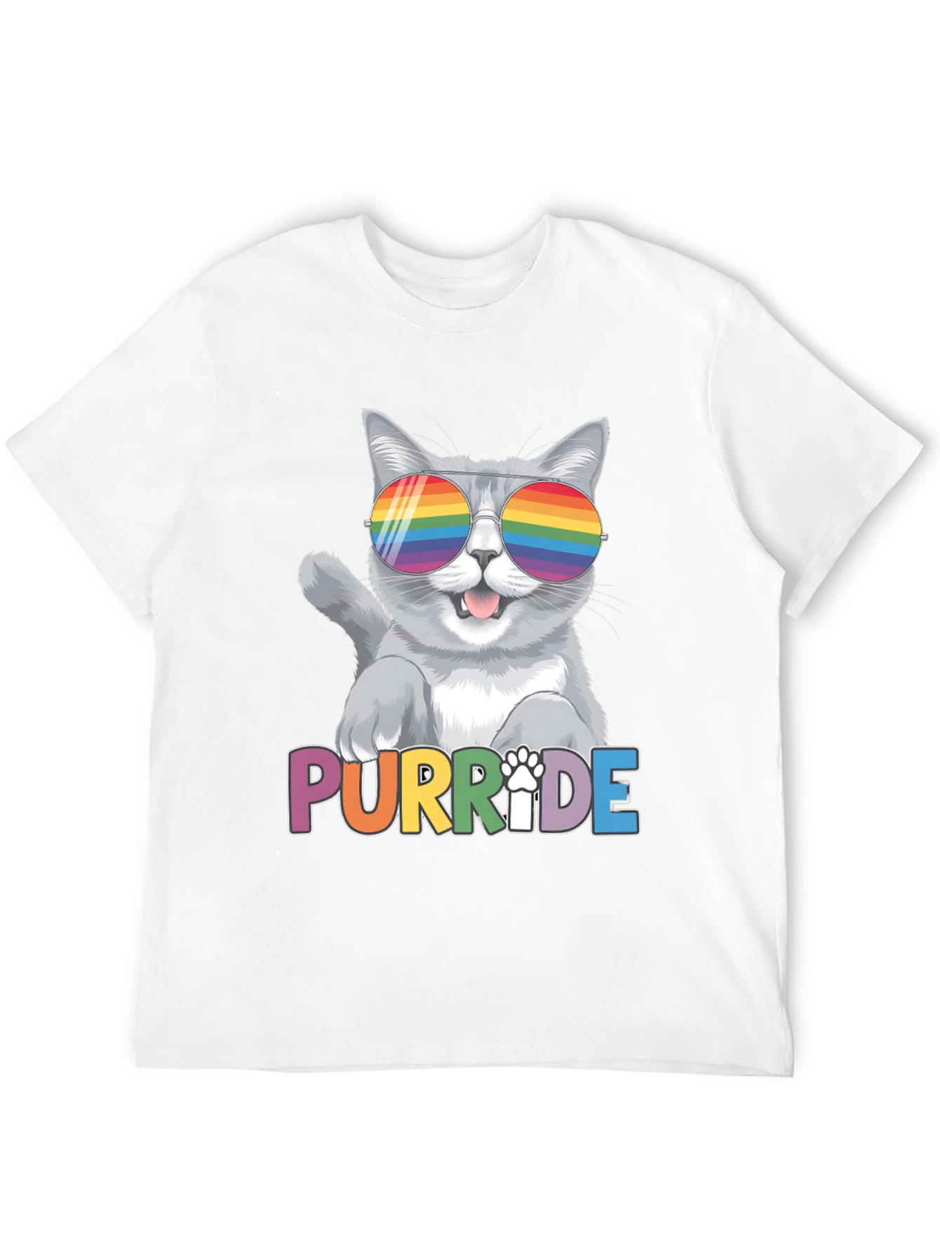 Black Purr-ide Cat T-Shirt view 12