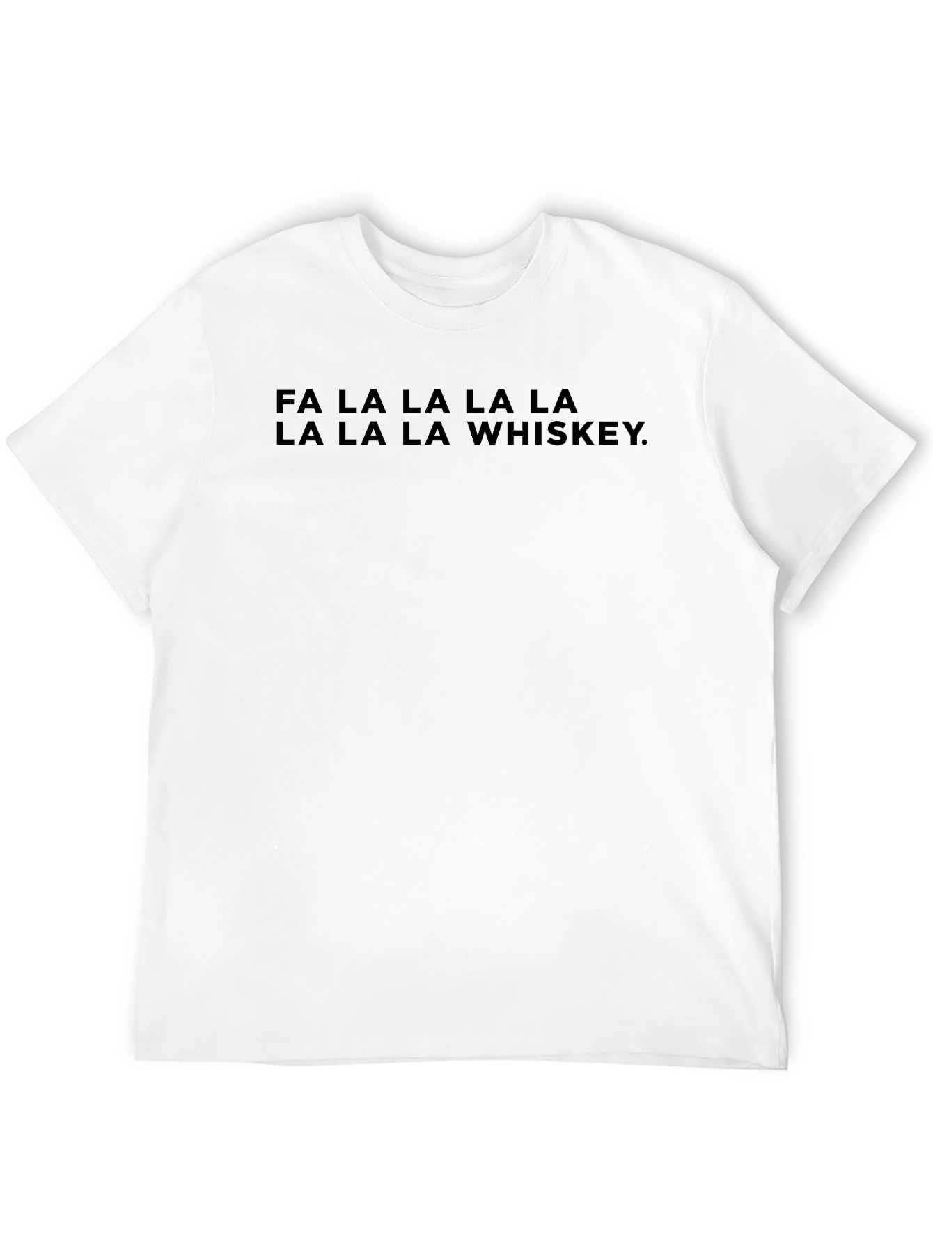 Black Fa La La Whiskey Tee - Festive Holiday Shirt view 12