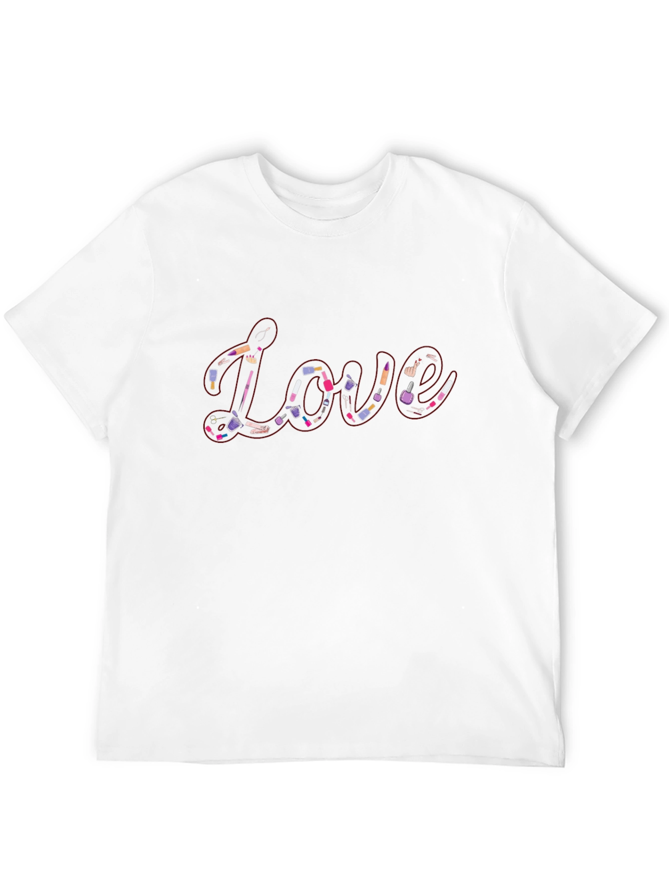 Black Love Makeup T-Shirt, Stylish Black Tee view 12