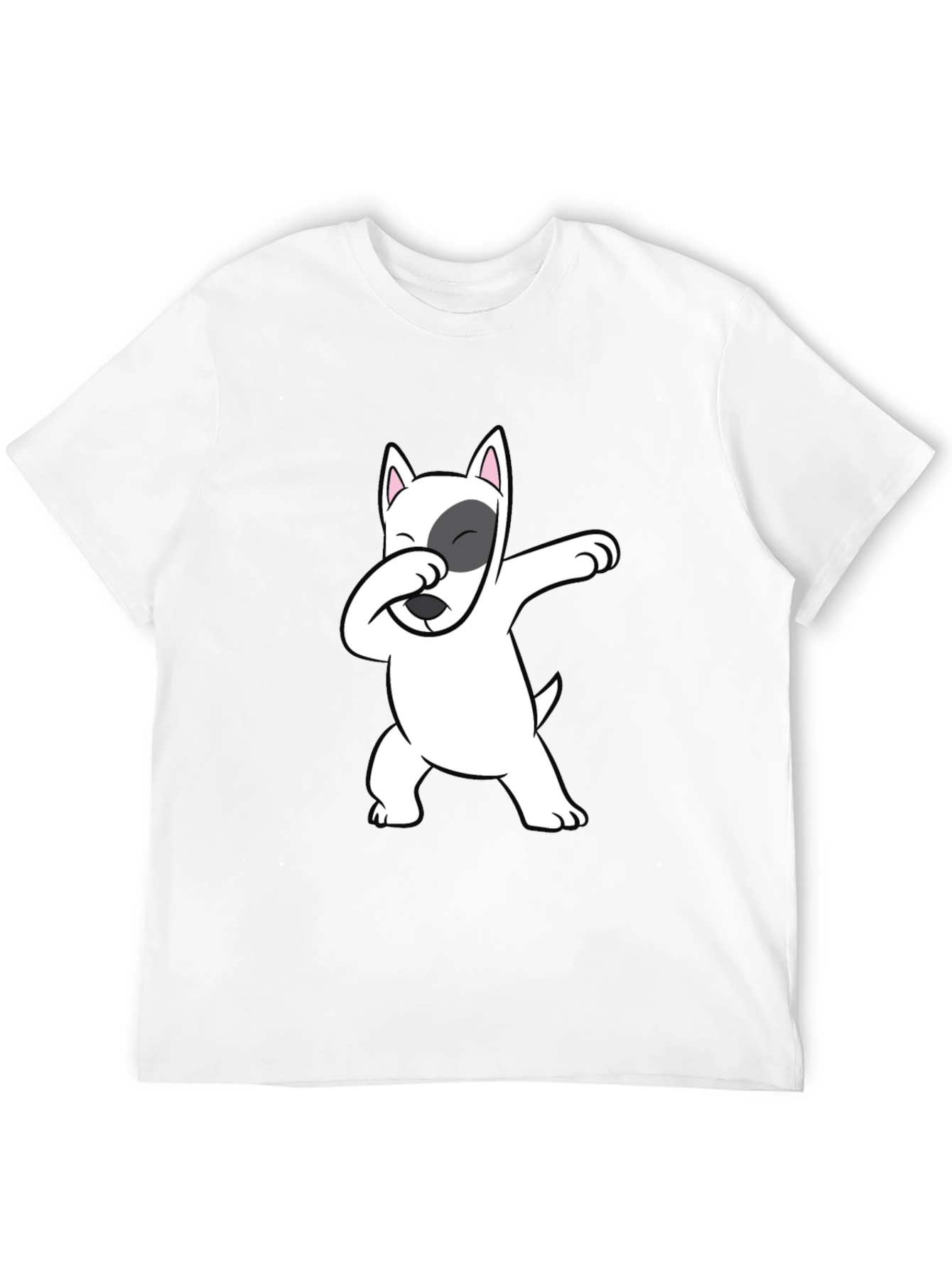 Black Dabbing Dog Graphic Tee - Cool Bull Terrier T-Shirt view 12
