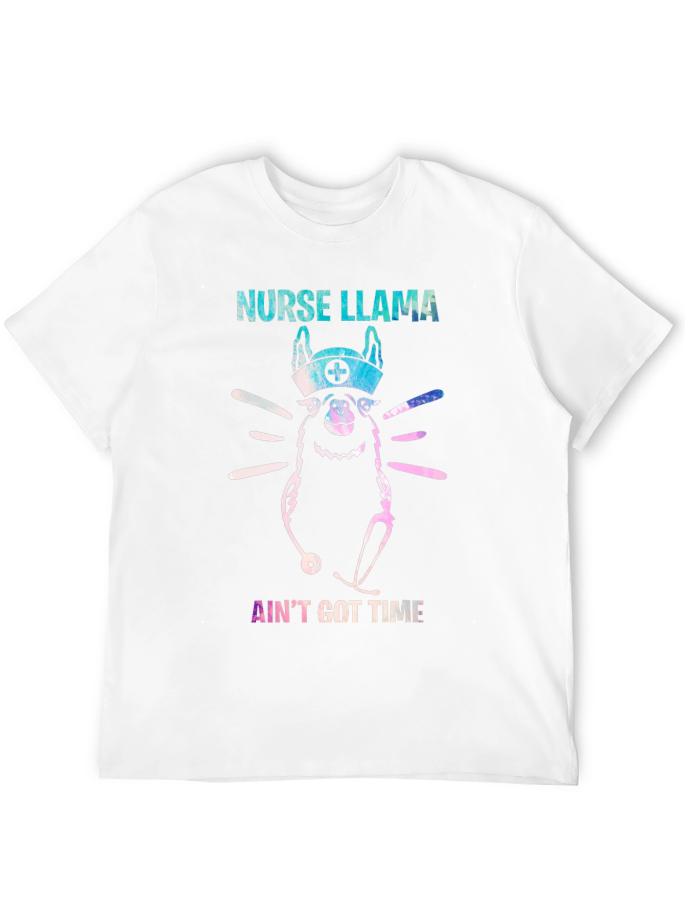 Black Nurse Llama T-Shirt - Ain't Got Time view 12