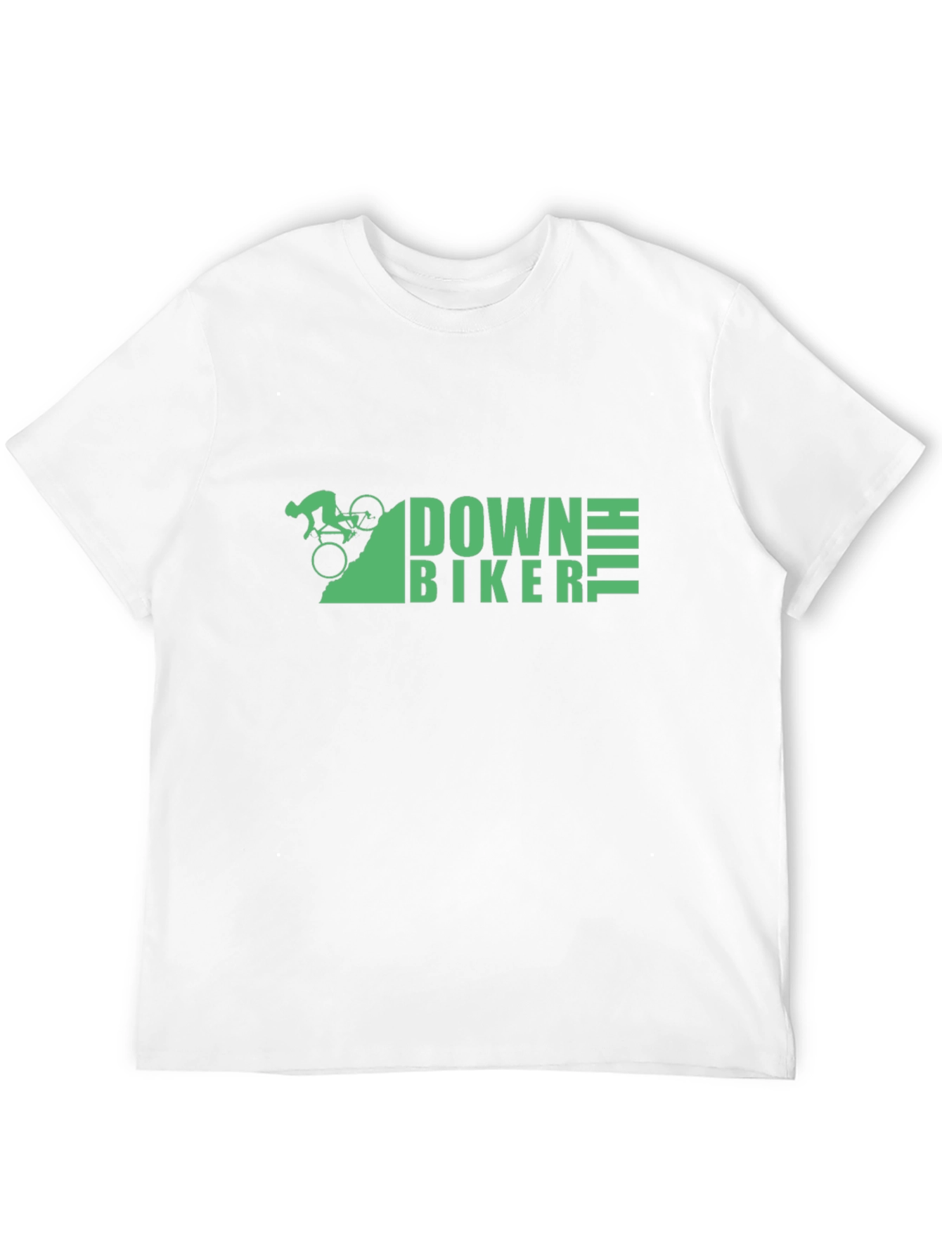 Black Downhill Biker Graphic T-Shirt view 12