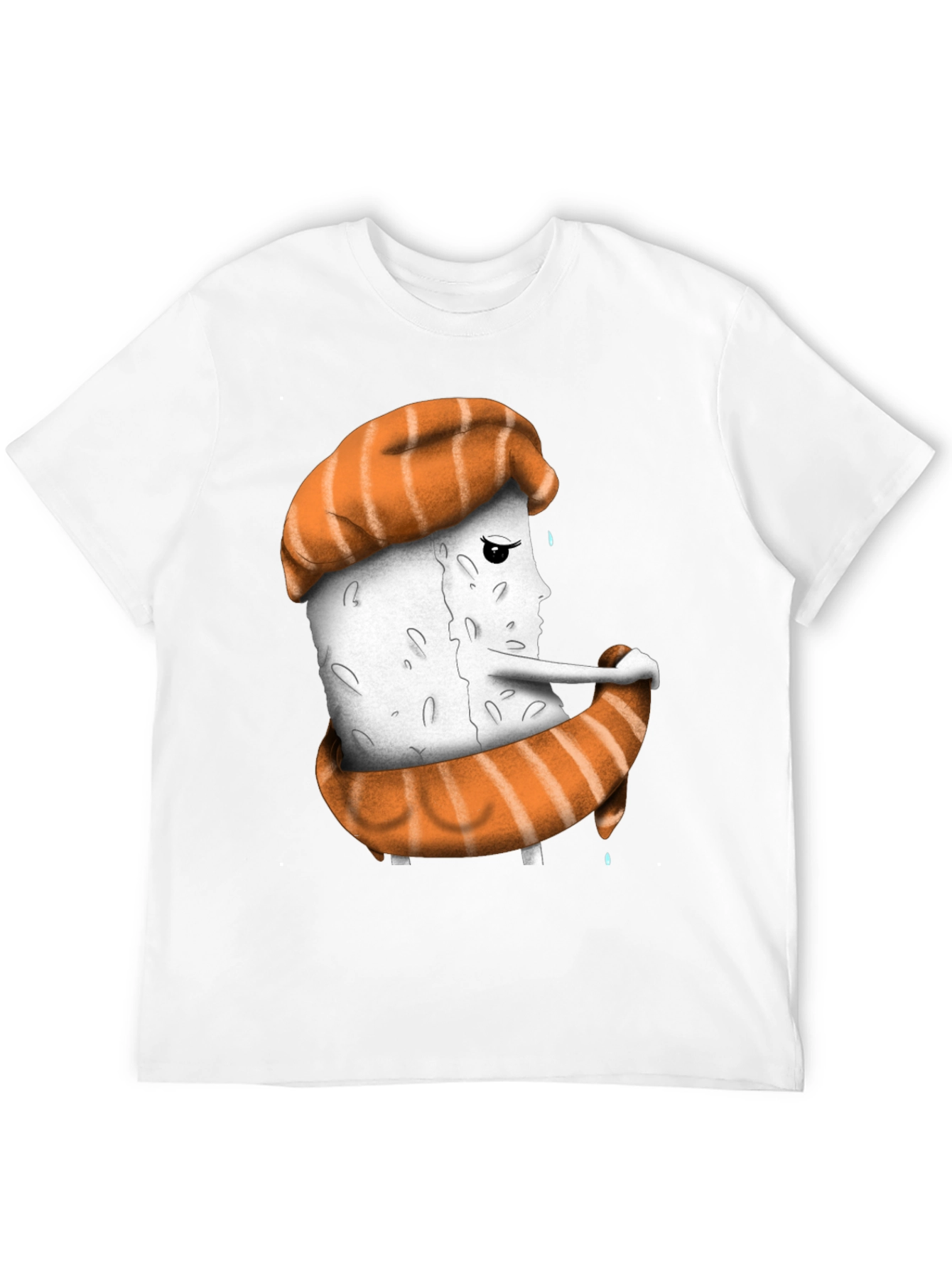 Black Sushi Sadness T-Shirt - Unique Graphic Tee view 12