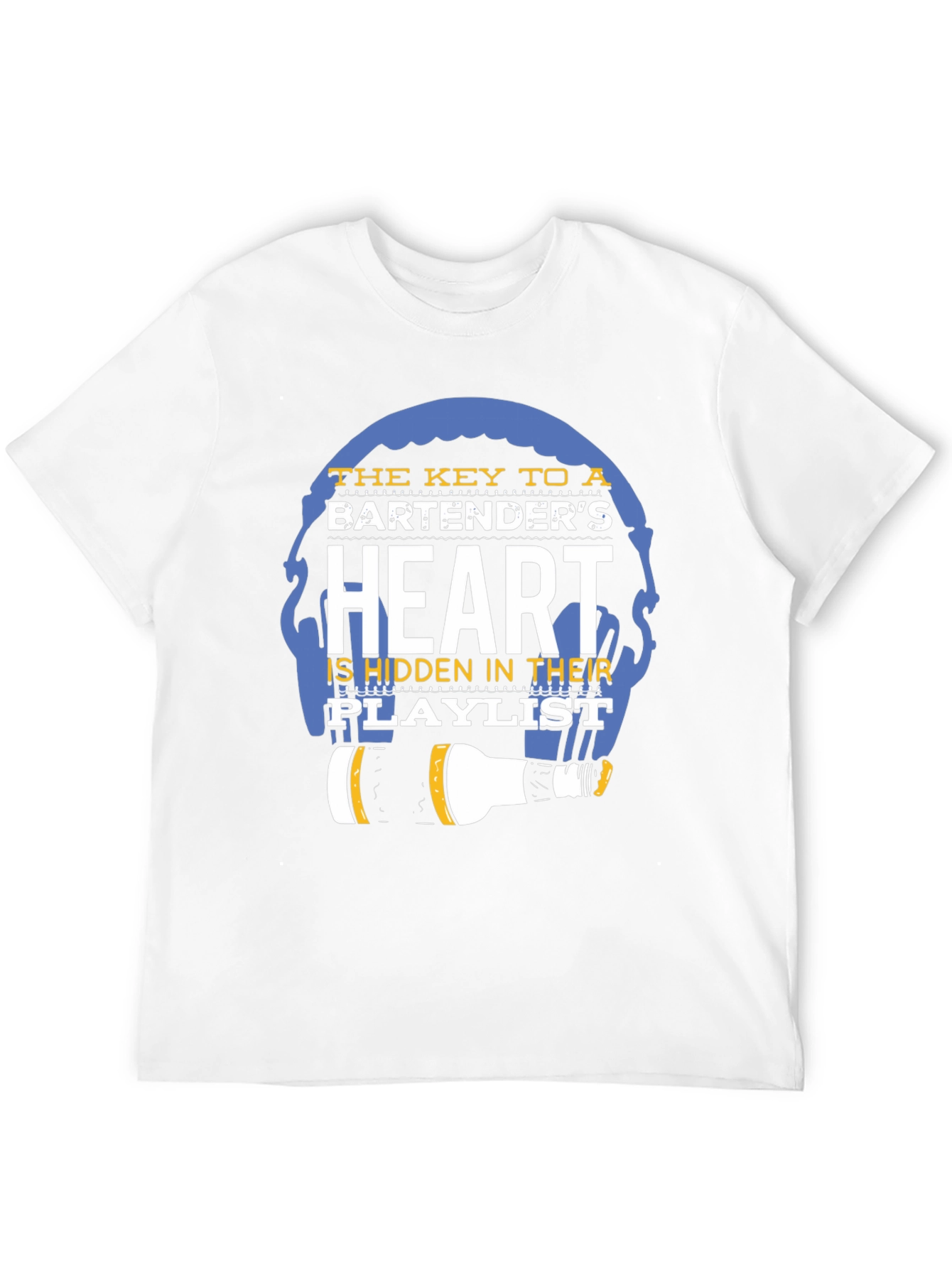 Black Bartender's Heart Playlist T-Shirt - Music Lover Tee view 12