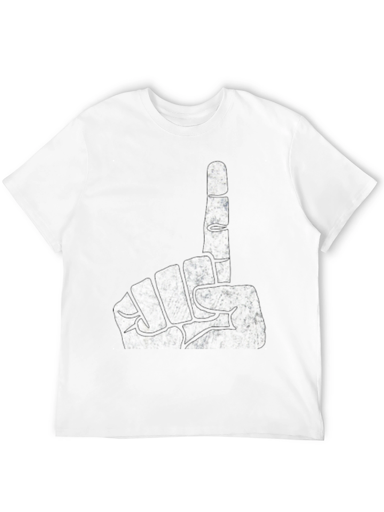Black One Finger Gesture Graphic T-Shirt view 12
