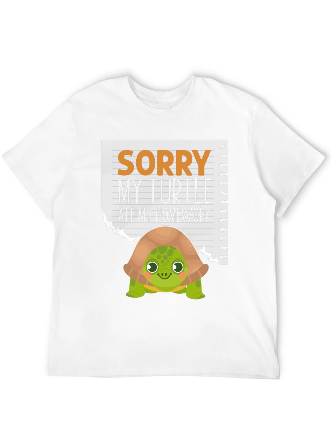 Black Turtle Ate My Homework T-Shirt view 12