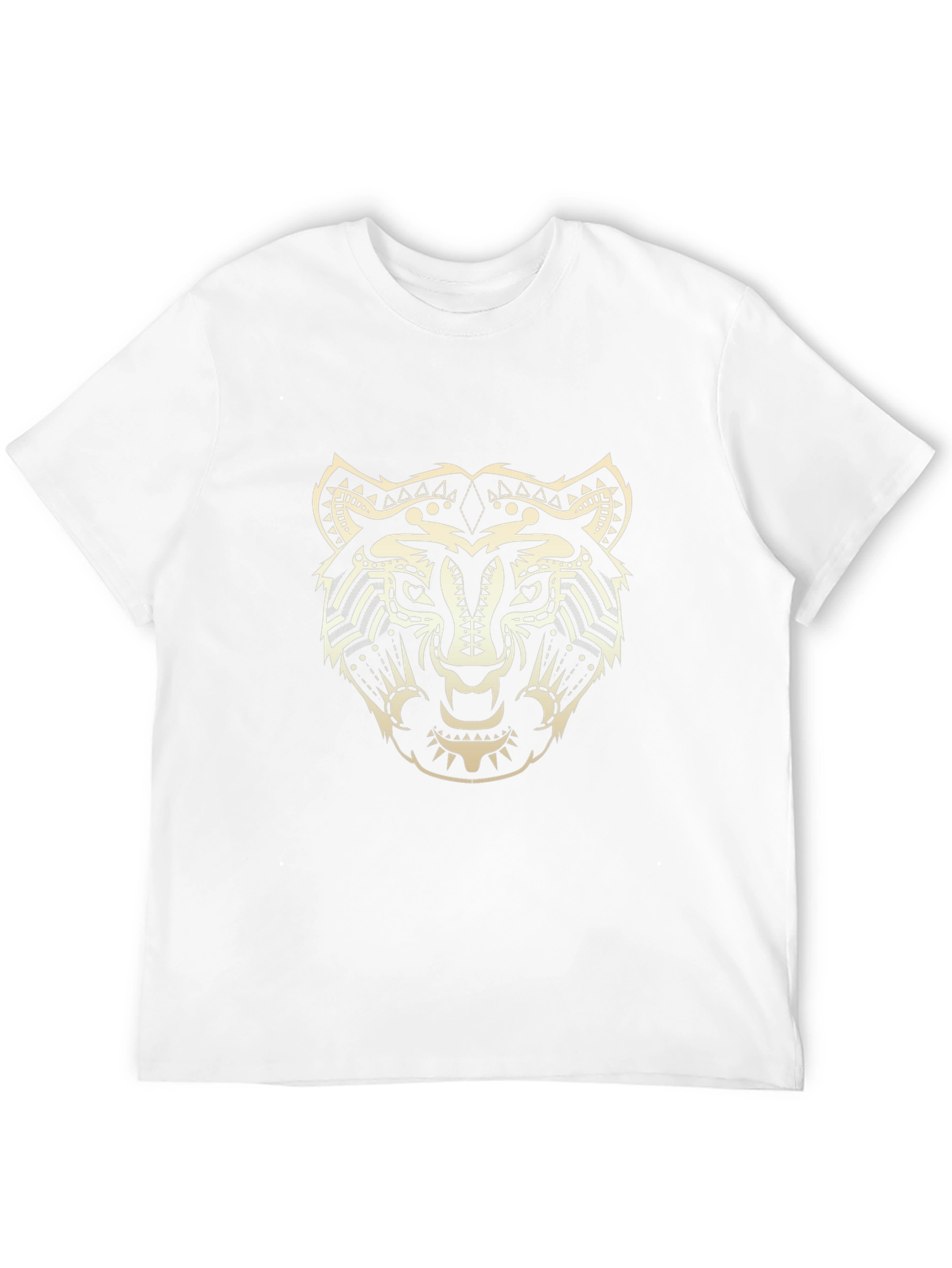 Black Tribal Tiger Graphic Black T-Shirt view 12