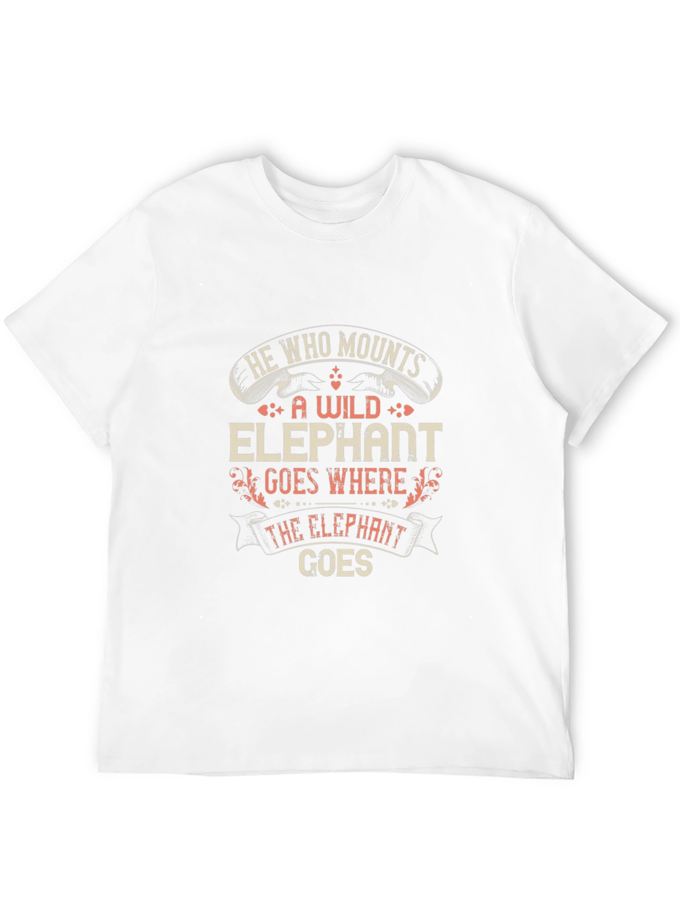 Black Elephant Lover T-Shirt: He Who Mounts a Wild Elephant view 12