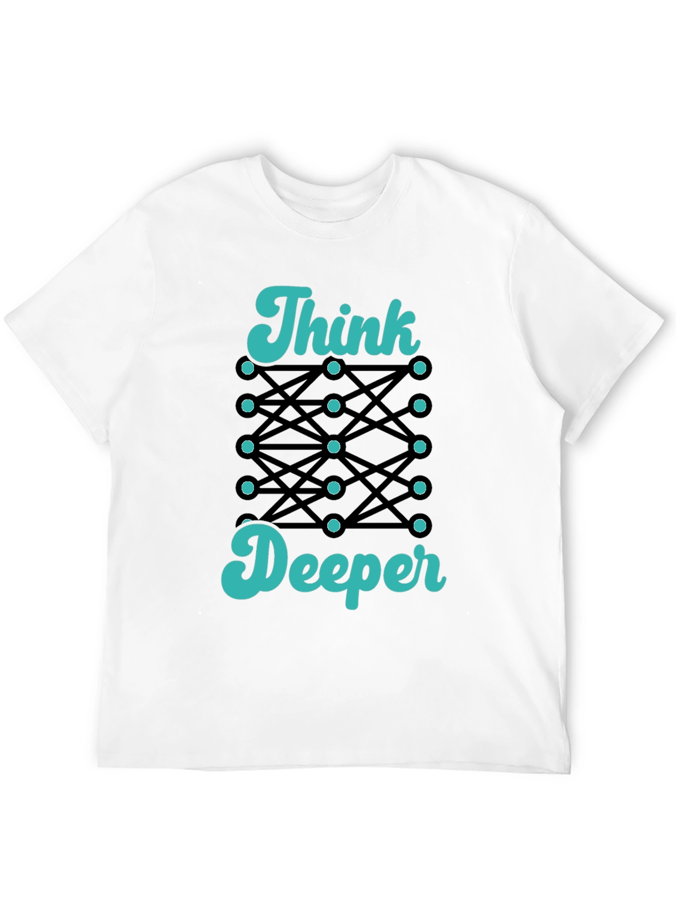Black Think Deeper Graphic Tee - Black Cotton T-Shirt view 12