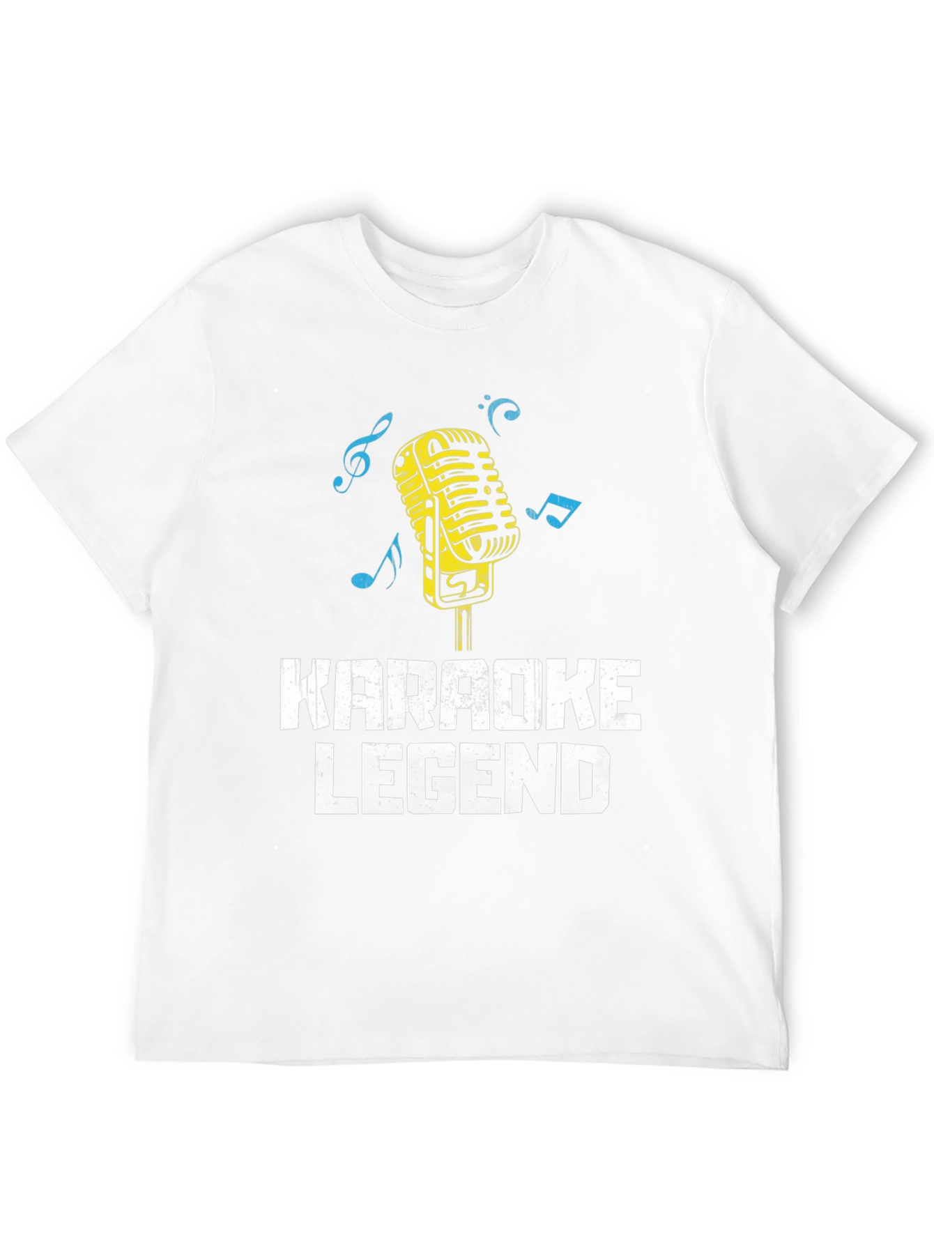 Black Karaoke Legend Graphic Tee - Retro Microphone Design view 12