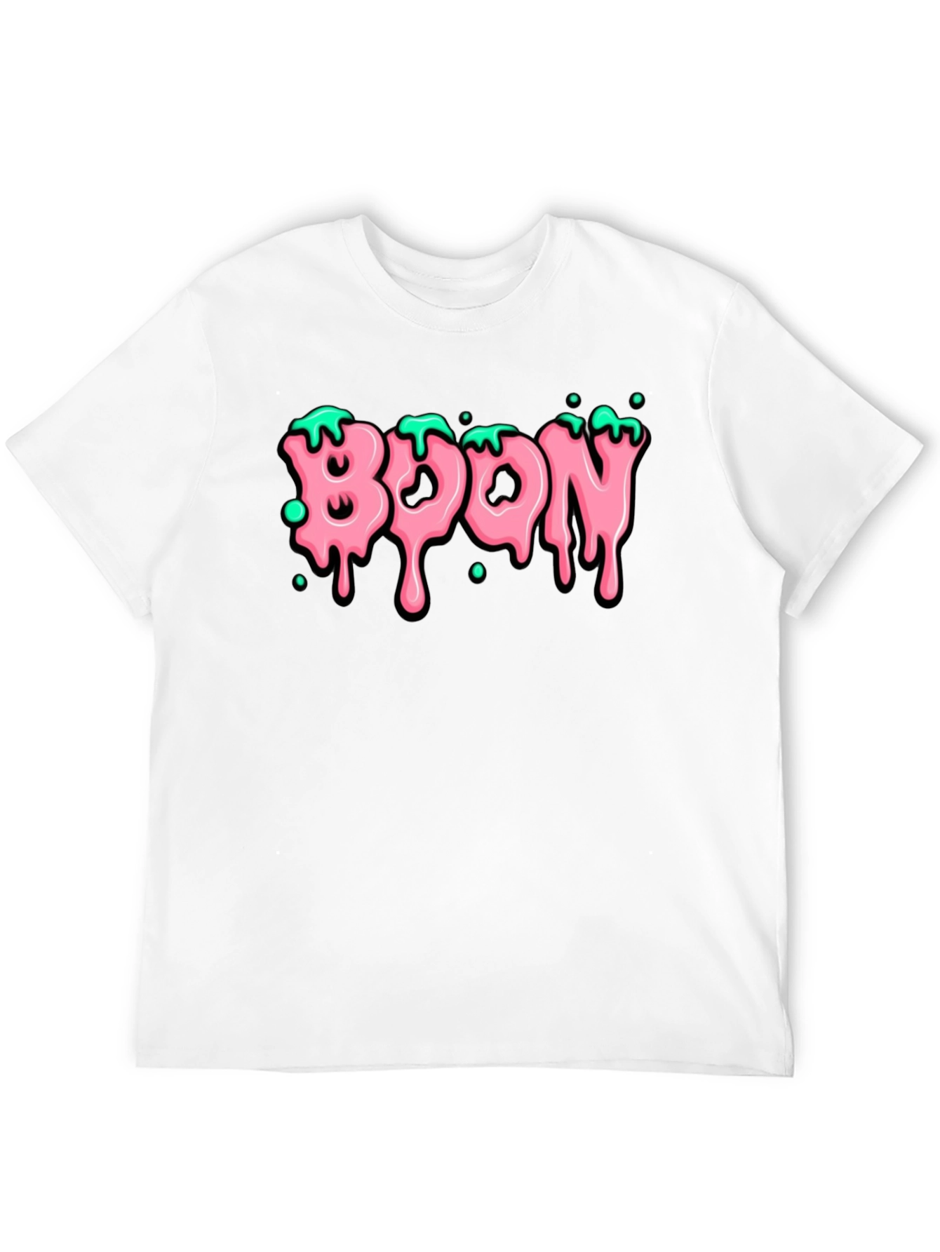 Black Boon Graphic Tee - Pink Slime Drip Design - Casual Comfort view 12