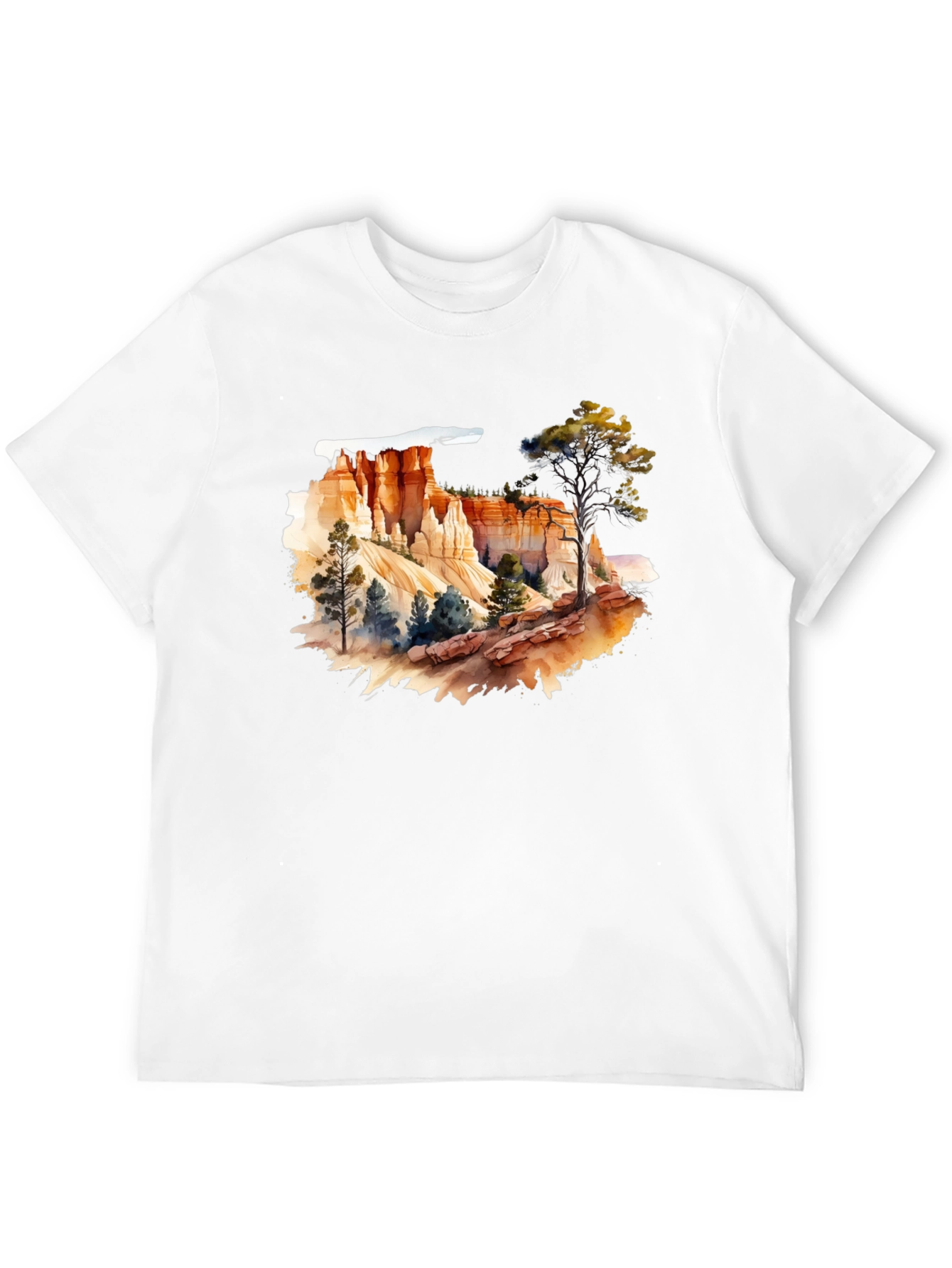 Black Bryce Canyon Watercolor Graphic Tee - Black view 12