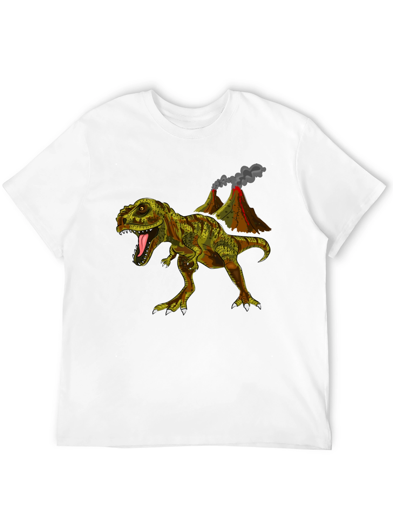 Black Dino Volcano T-Shirt - Jurassic Cool view 12