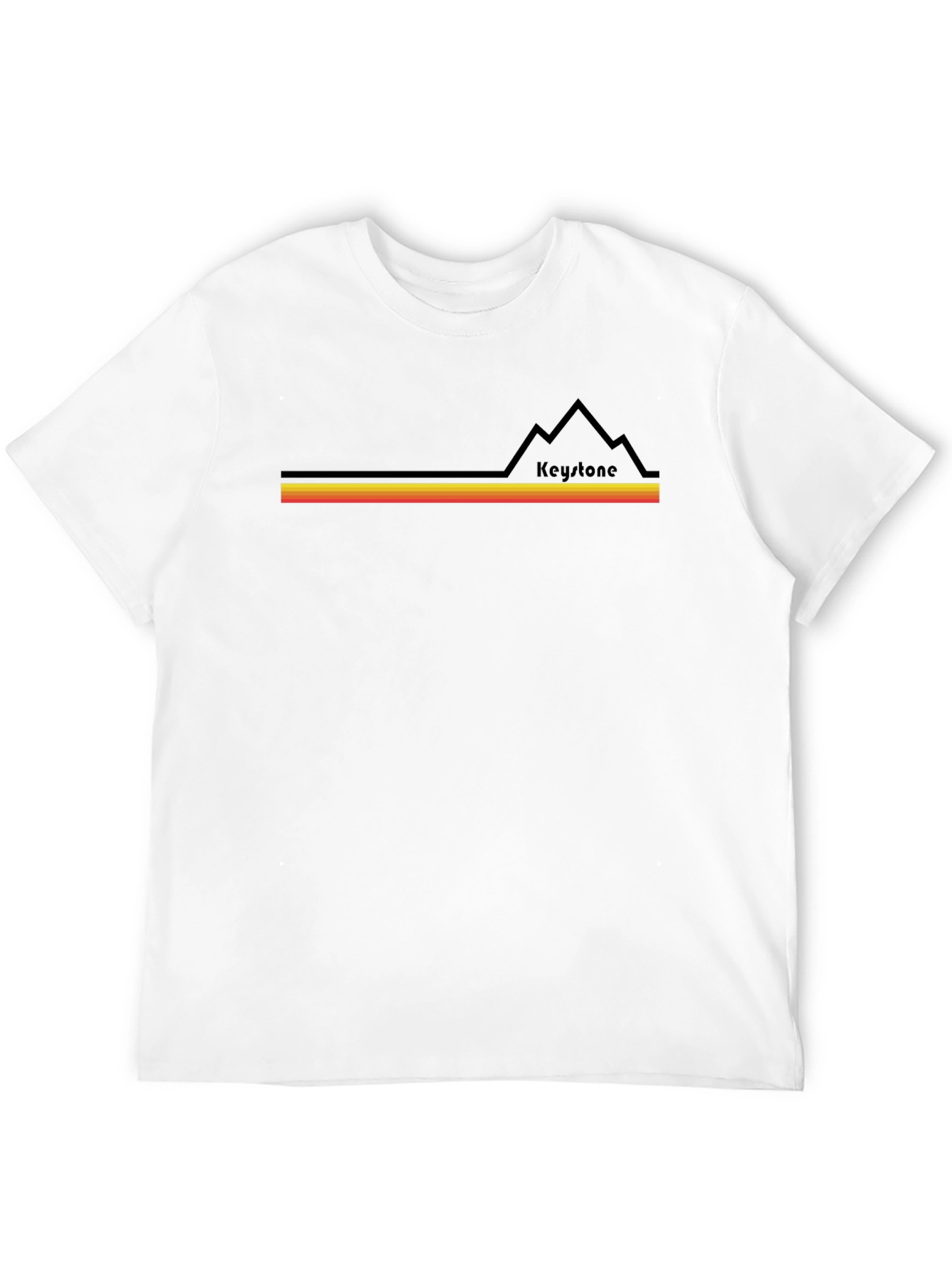 Black Keystone Mountain Graphic Tee - Retro Style view 12