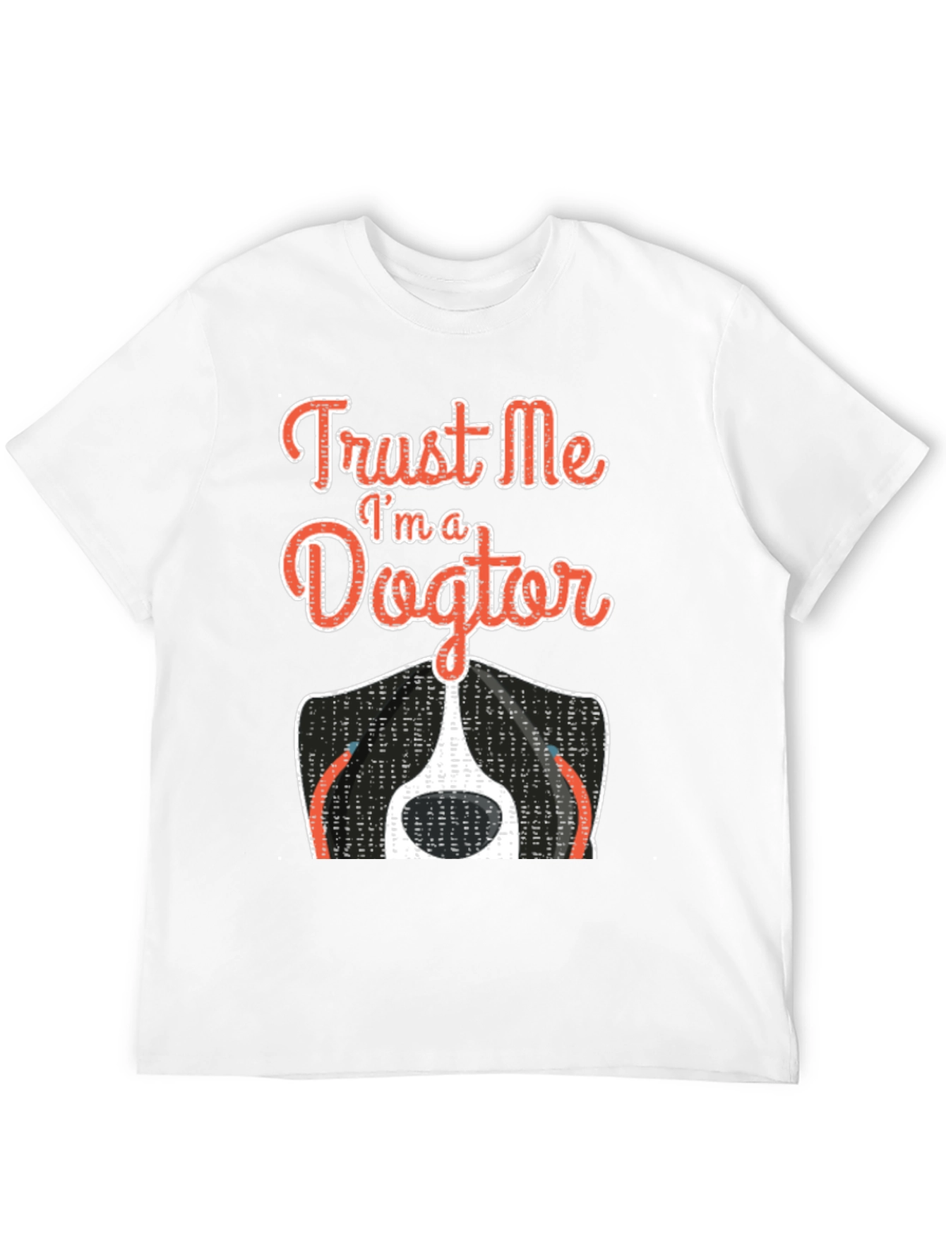 Black Trust Me I'm A Dogtor Funny Dog T-Shirt view 12