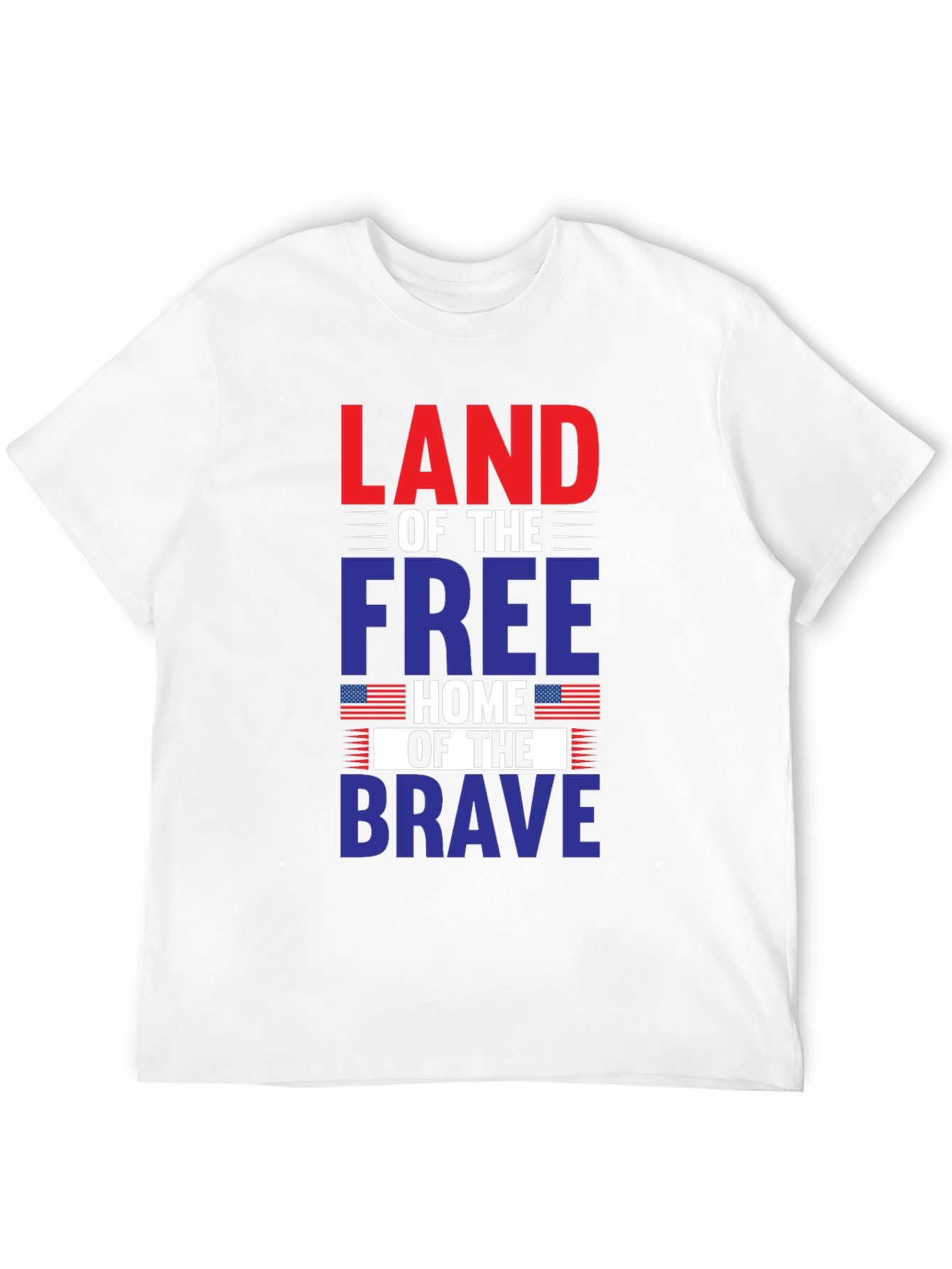 Black Patriotic T-Shirt: Land of the Free, Home of the Brave view 12