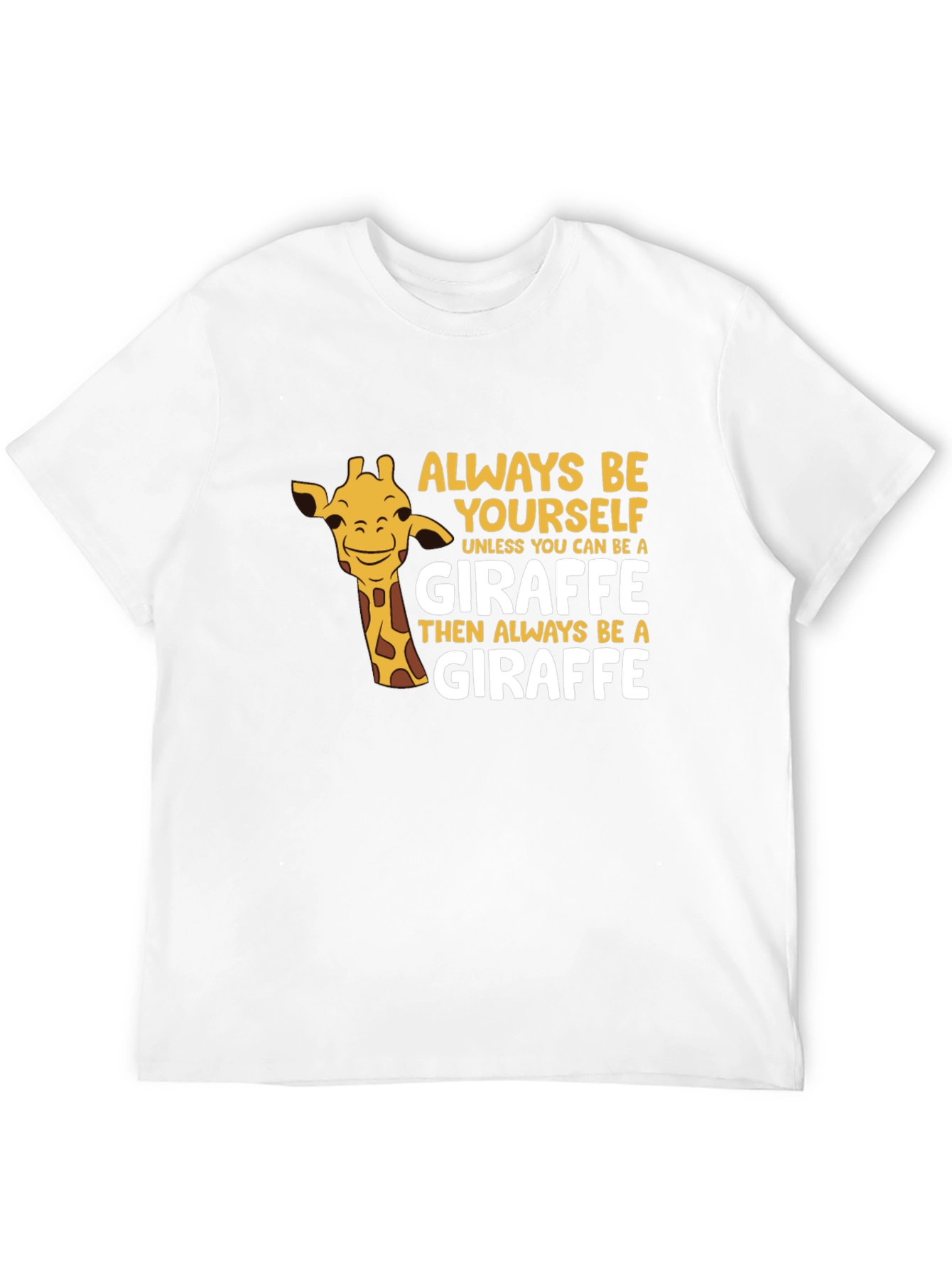 Black Always Be Yourself Giraffe T-Shirt - Funny Animal Tee view 12